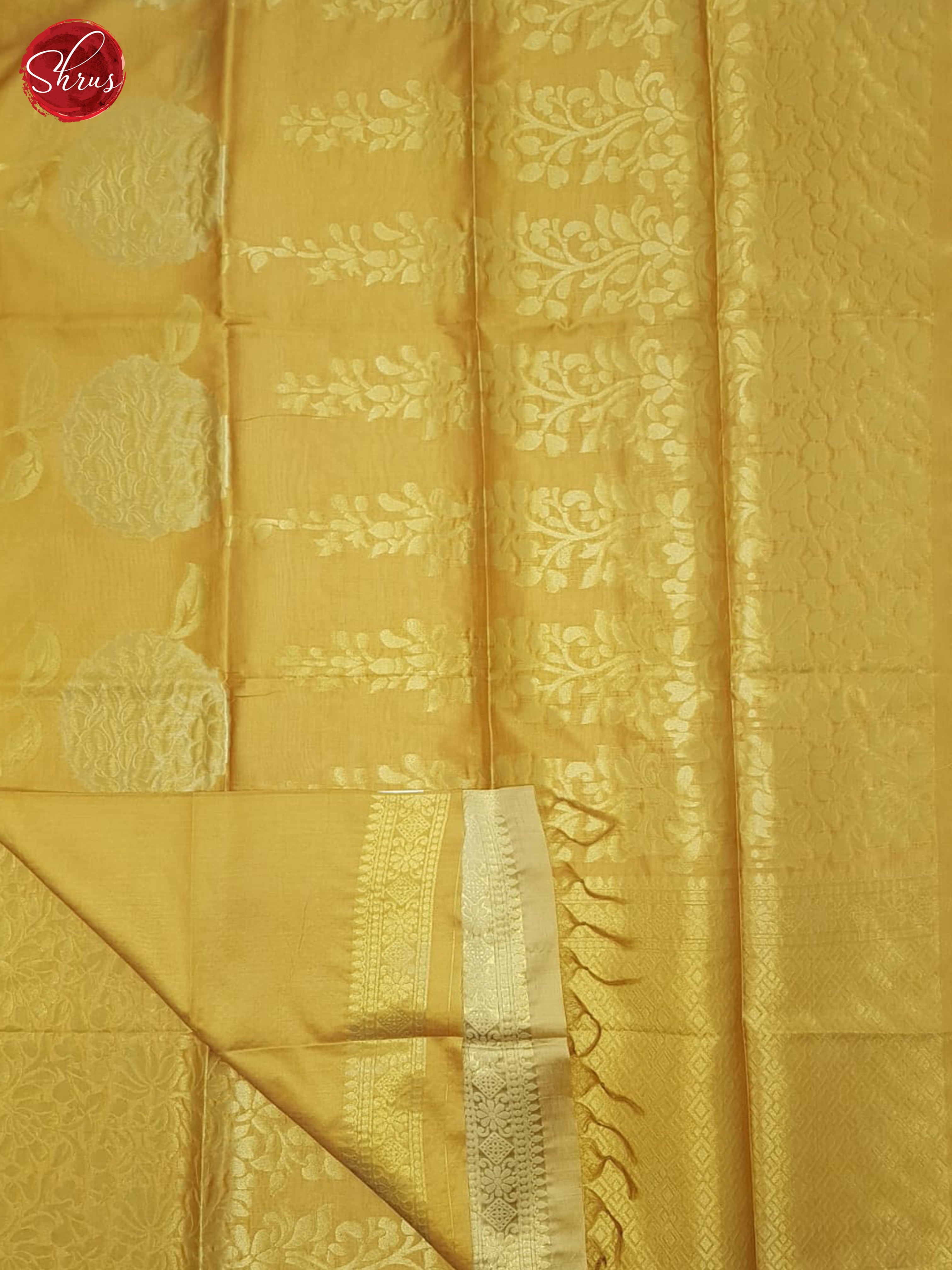 Dull Gold(Single Tone) - Semi Tussar Saree - Shop on ShrusEternity.com