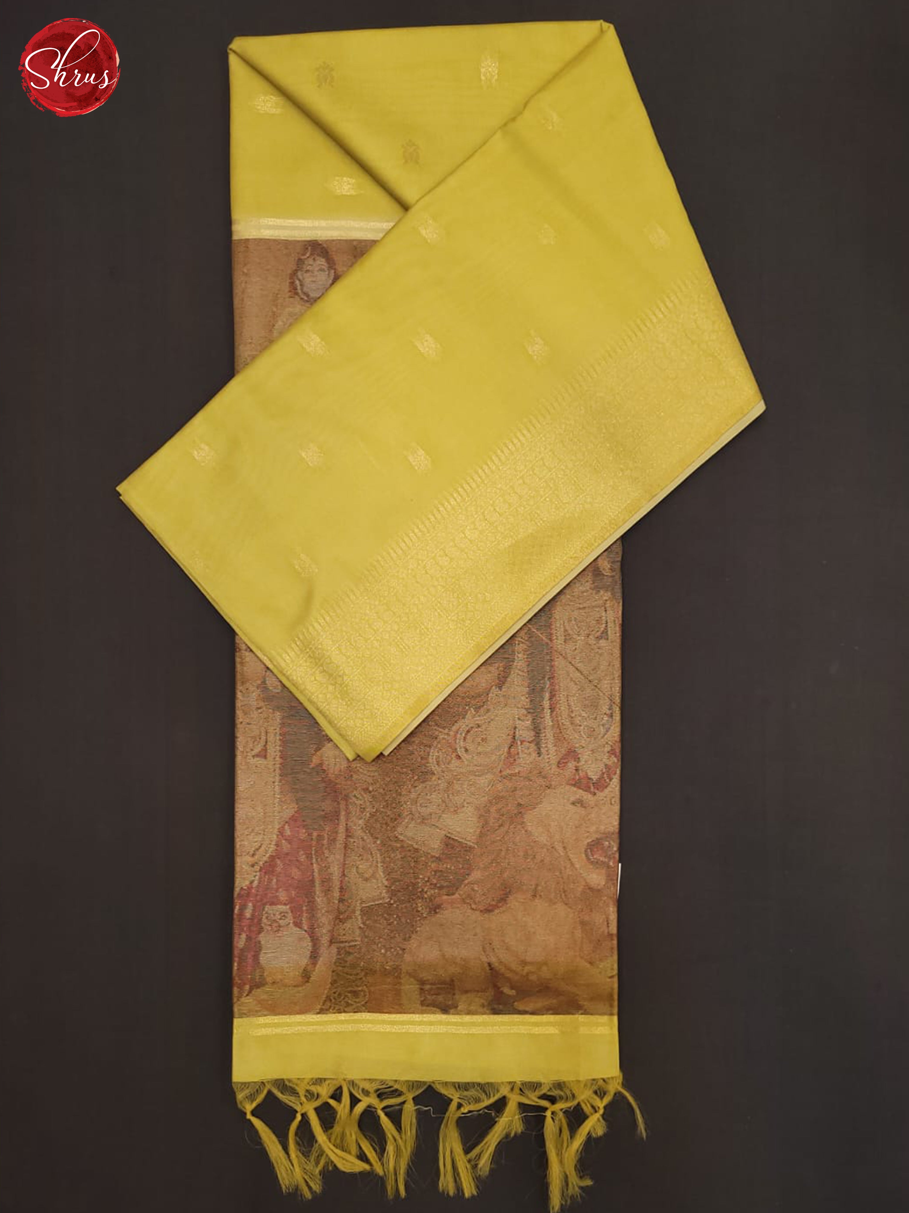 Green & Brown- Semi Tussar Saree - Shop on ShrusEternity.com