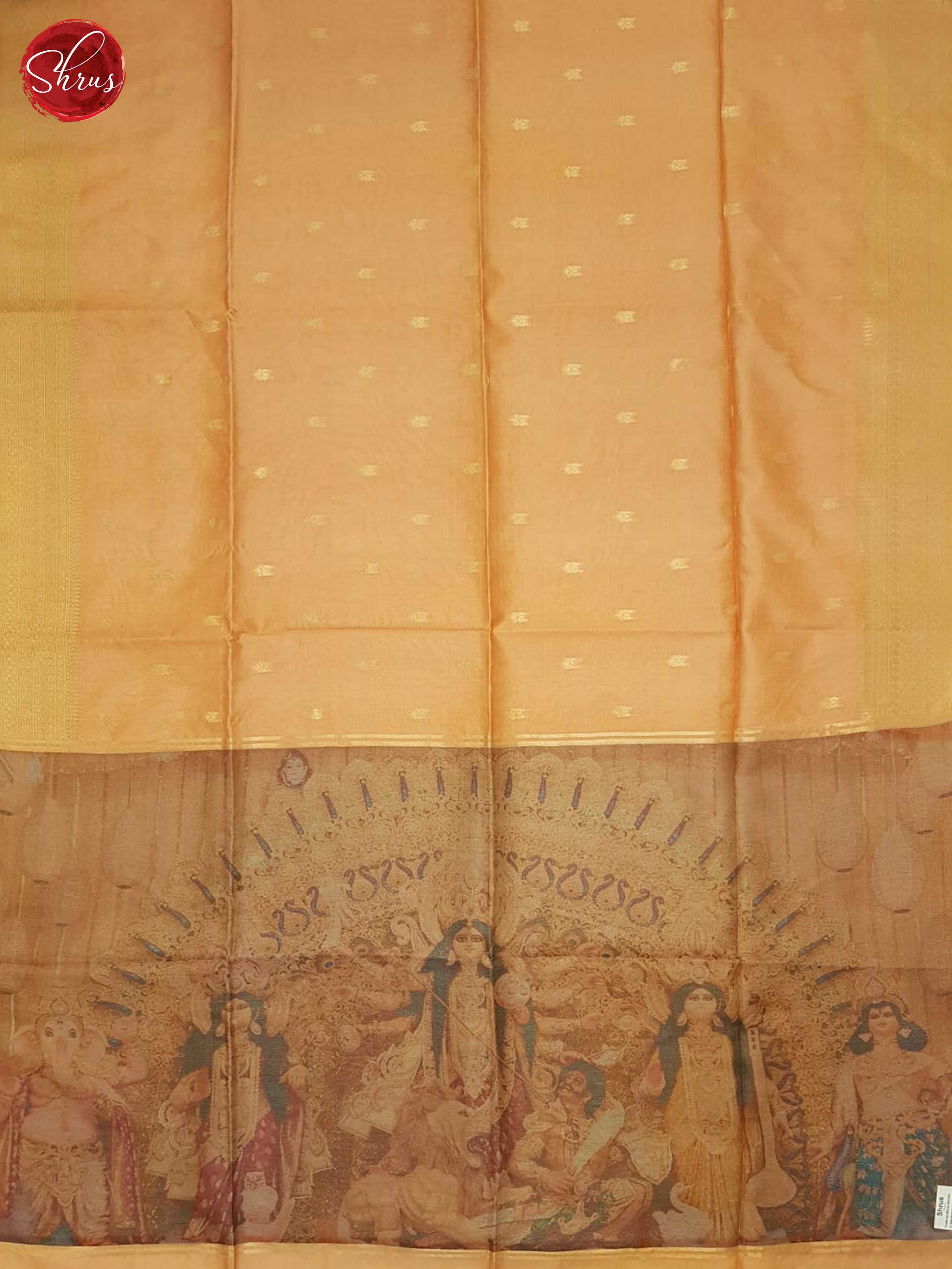 Peach & Brown - Semi Tussar Saree - Shop on ShrusEternity.com