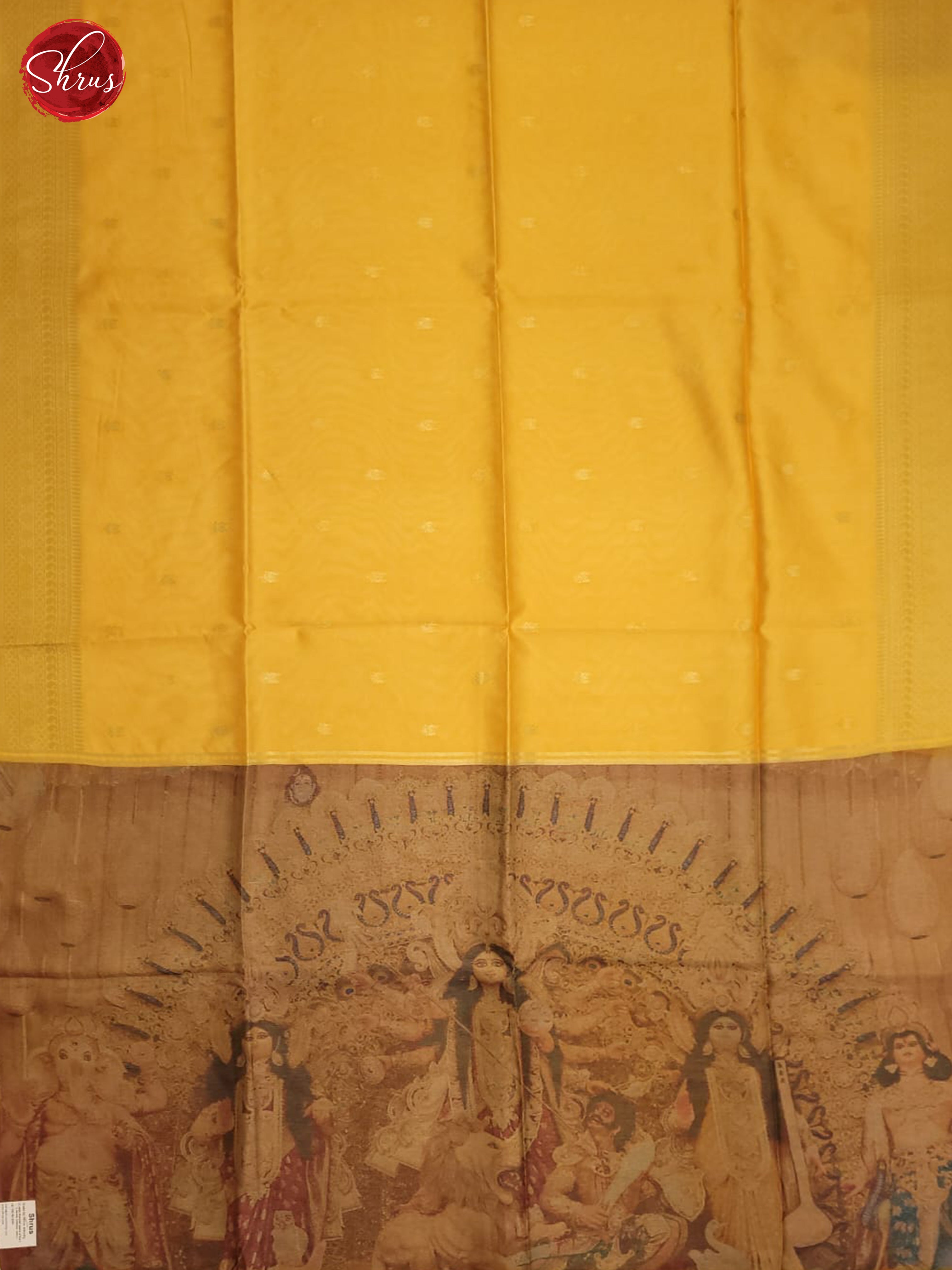 Yellow & Brown - Semi Tussar Saree - Shop on ShrusEternity.com