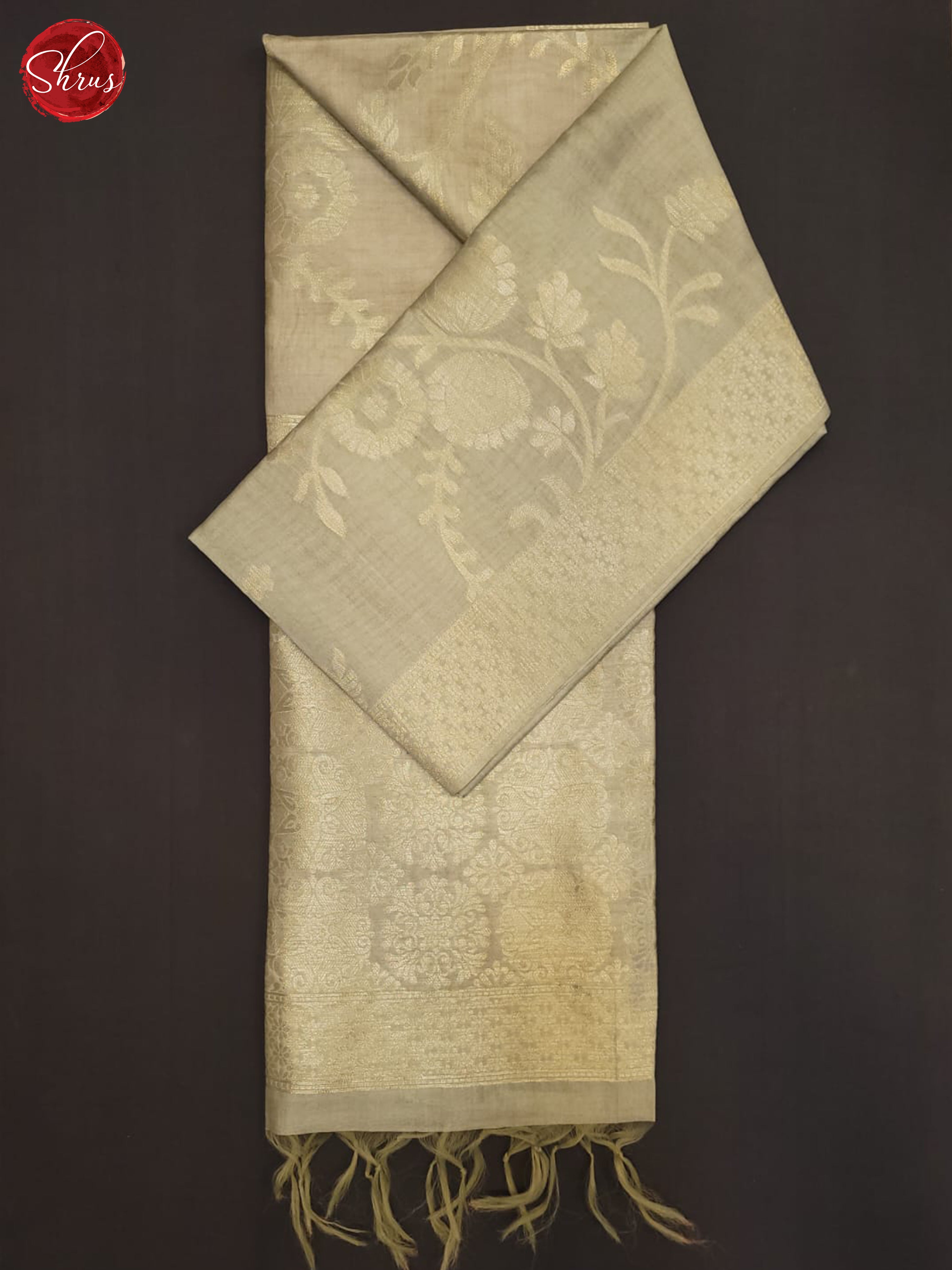 Grey & Brown - Semi Tussar Saree - Shop on ShrusEternity.com