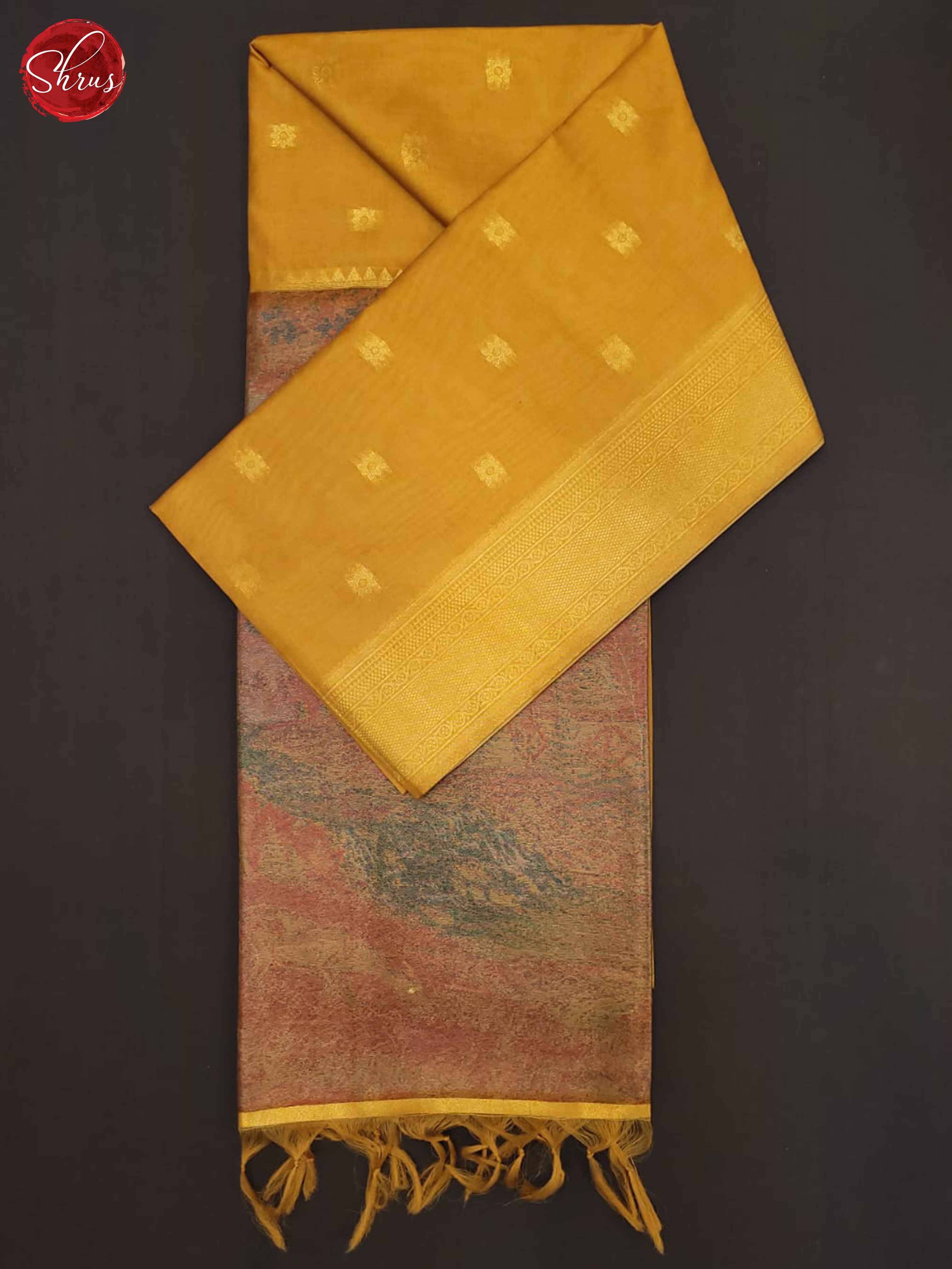 Mustard & Brown - Semi Tussar Saree - Shop on ShrusEternity.com