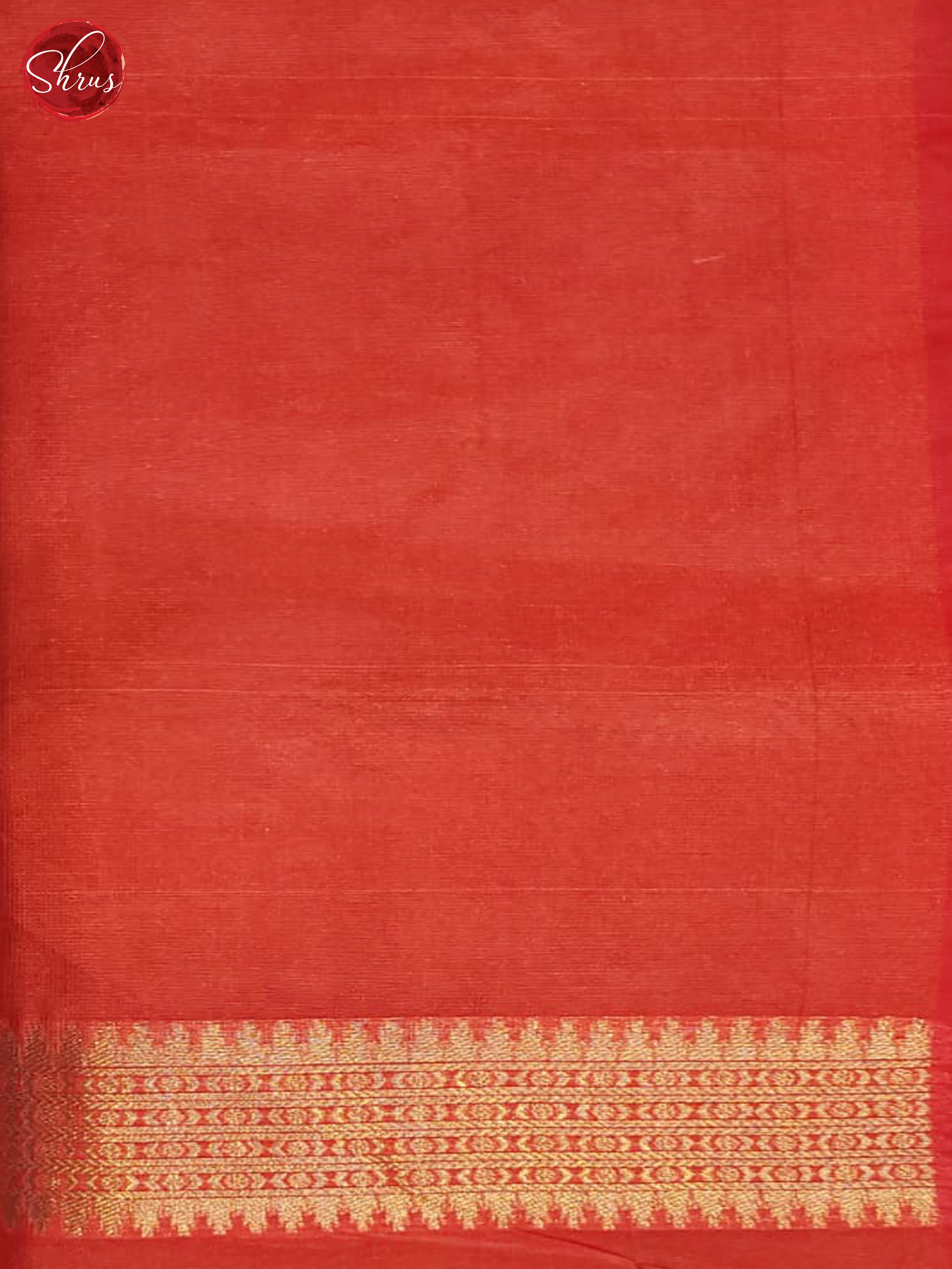 Mustard & Red - Semi Tussar Saree - Shop on ShrusEternity.com
