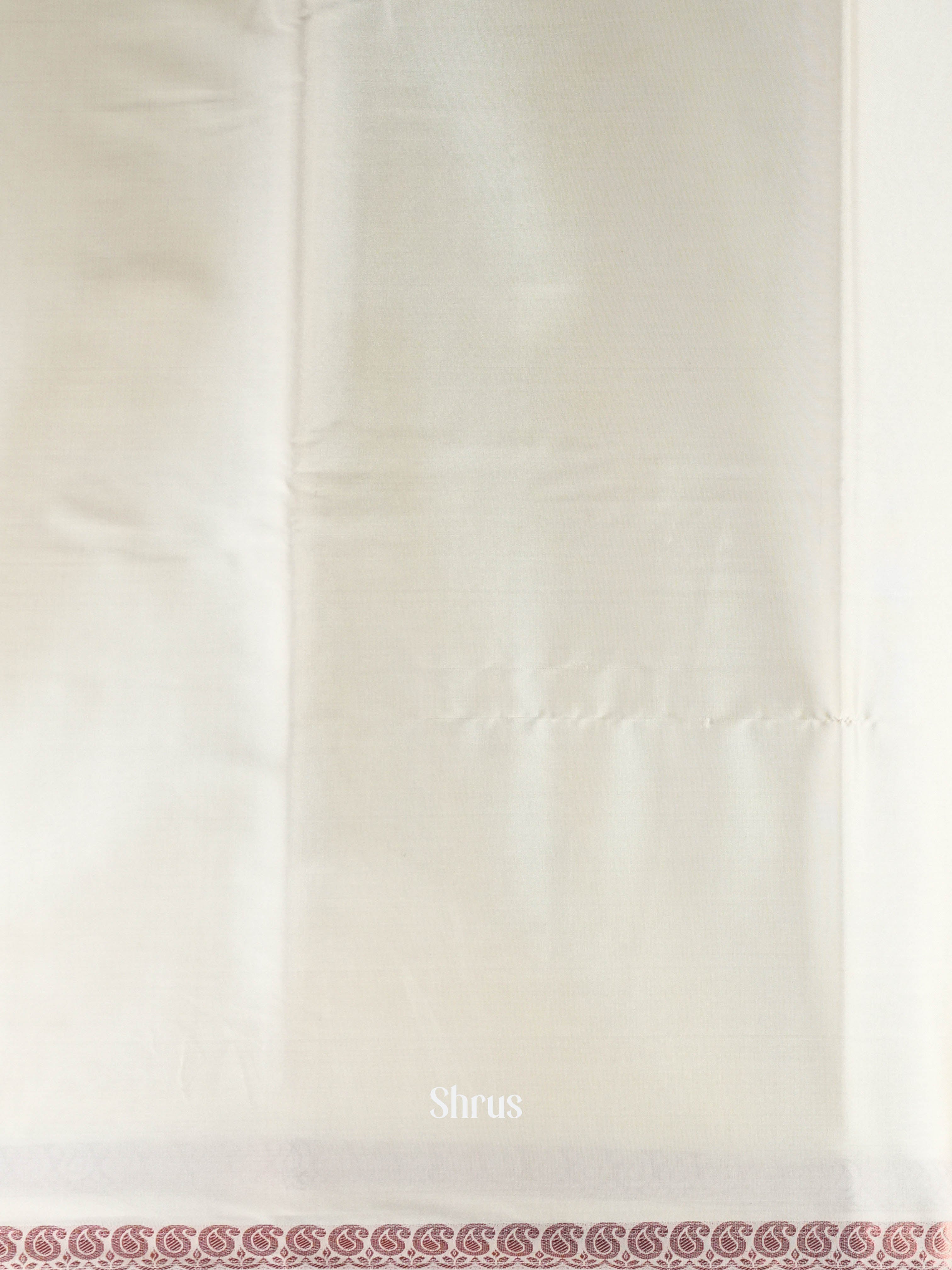 Cream(Single Tone) - Semi Mysoresilk Saree - Shop on ShrusEternity.com