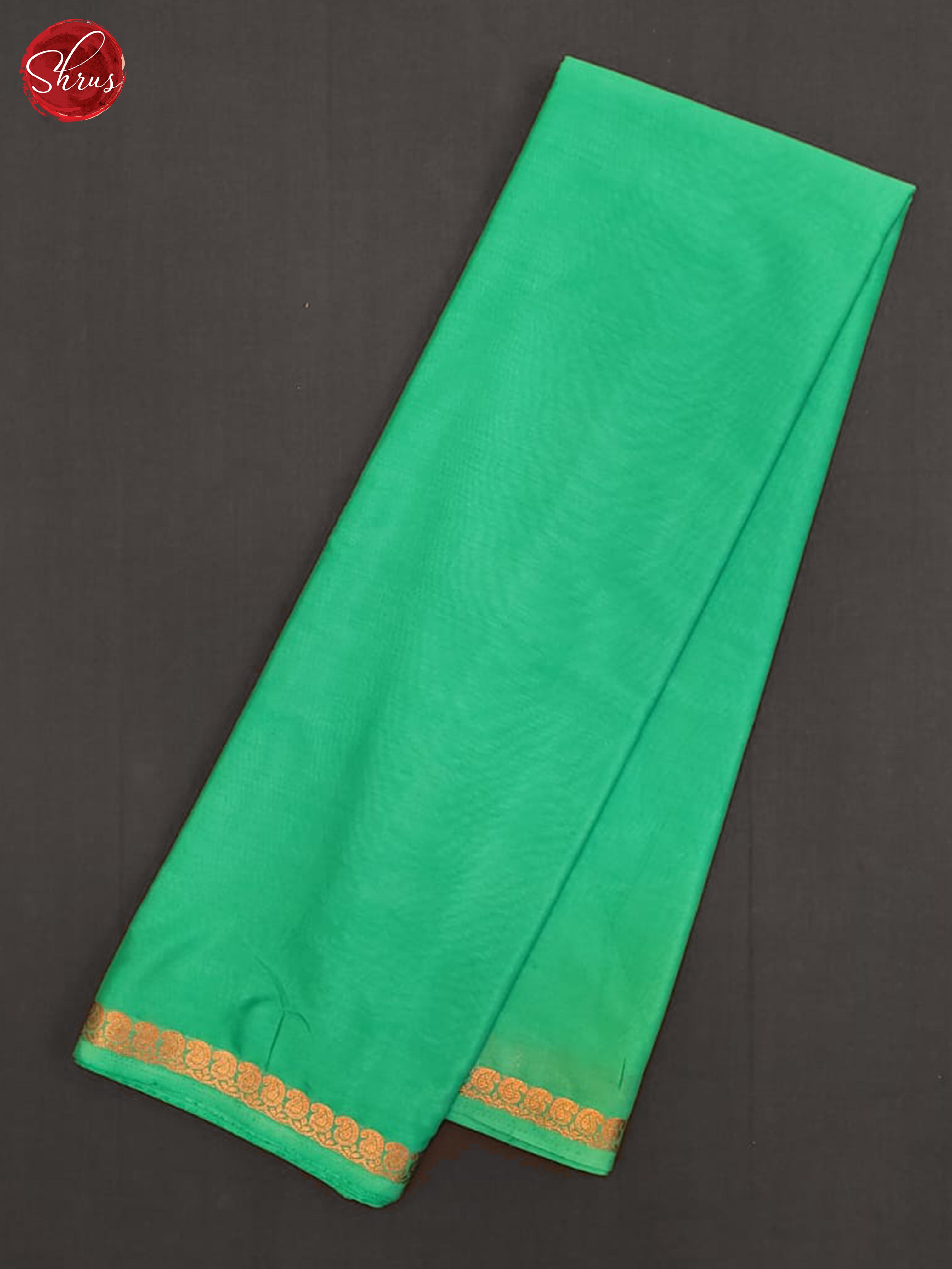 Aqua Blue(Single Tone)- Semi Mysoresilk Saree - Shop on ShrusEternity.com