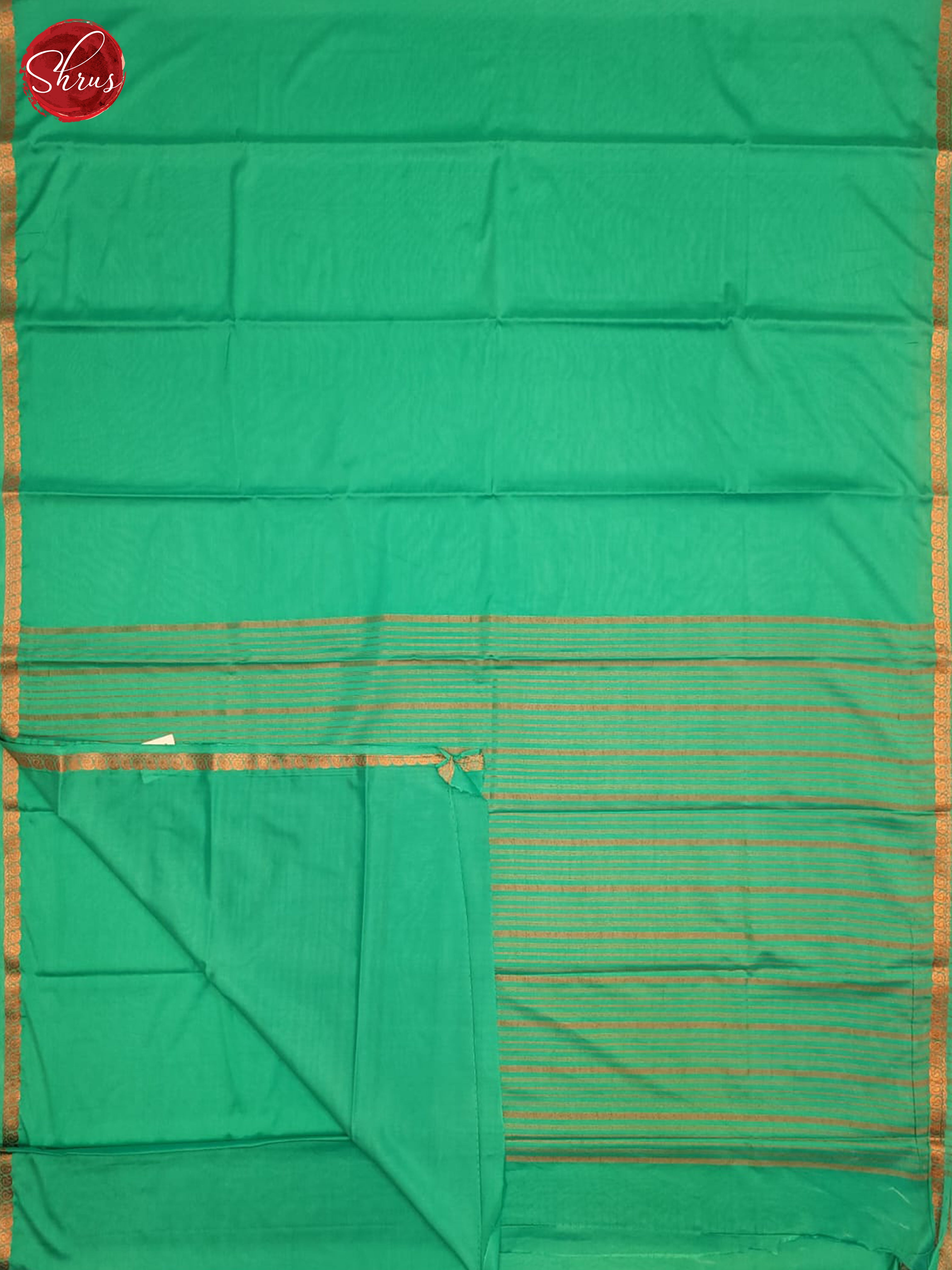 Aqua Blue(Single Tone)- Semi Mysoresilk Saree - Shop on ShrusEternity.com