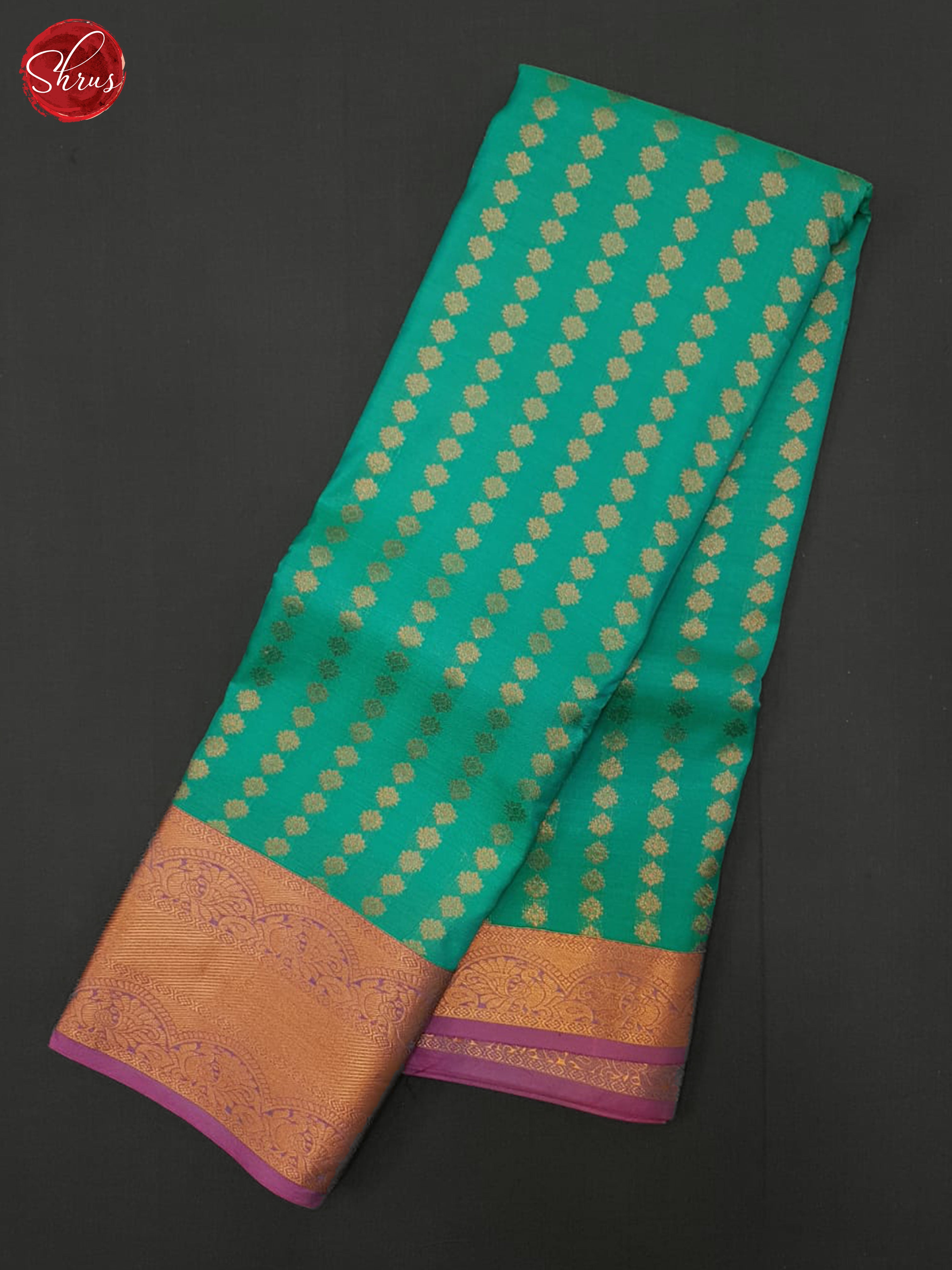 Green & Pink - Semi Kanchipuram Saree - Shop on ShrusEternity.com
