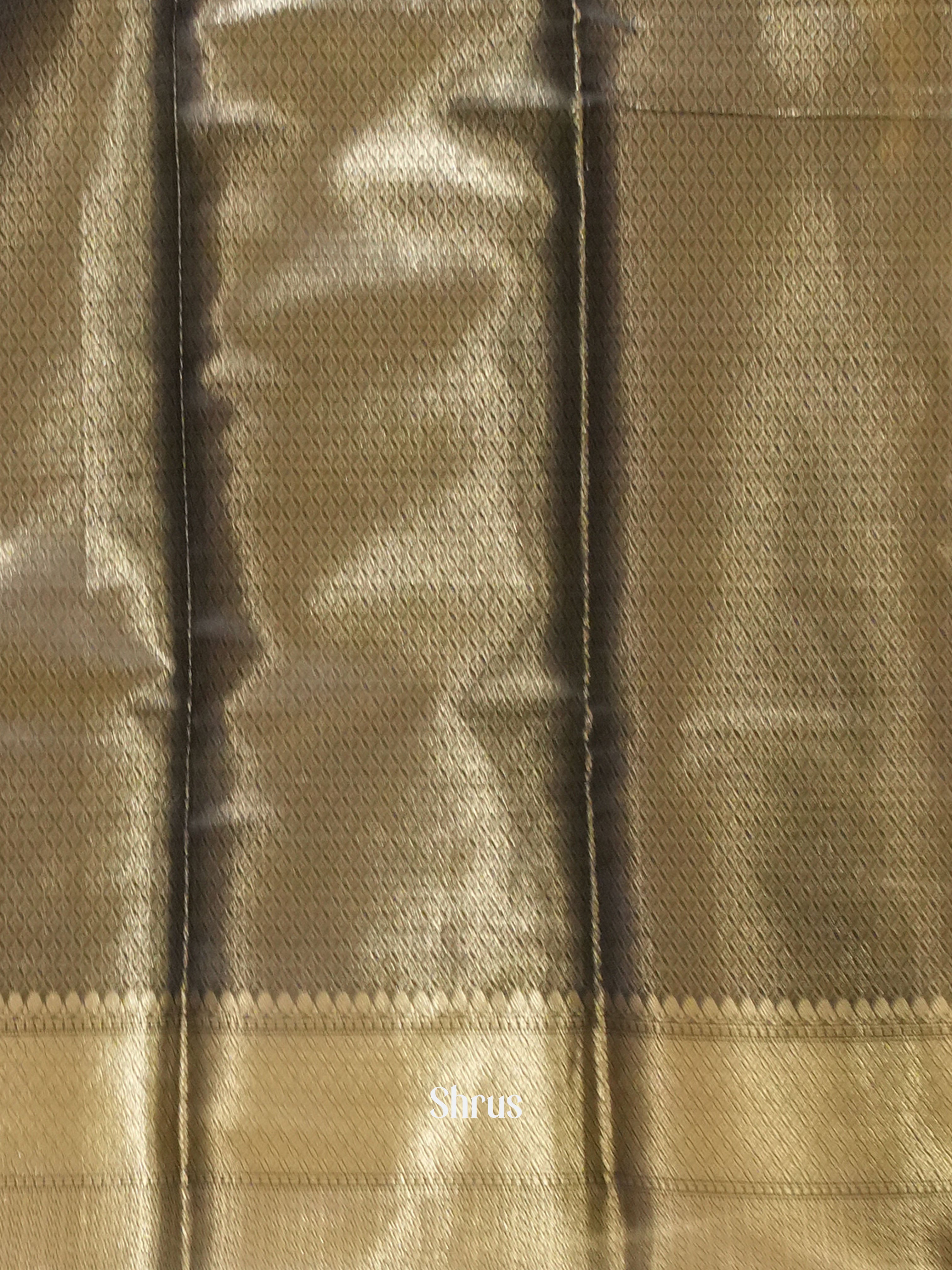 Navy Blue(Single Tone) - Semi Tissue Saree - Shop on ShrusEternity.com