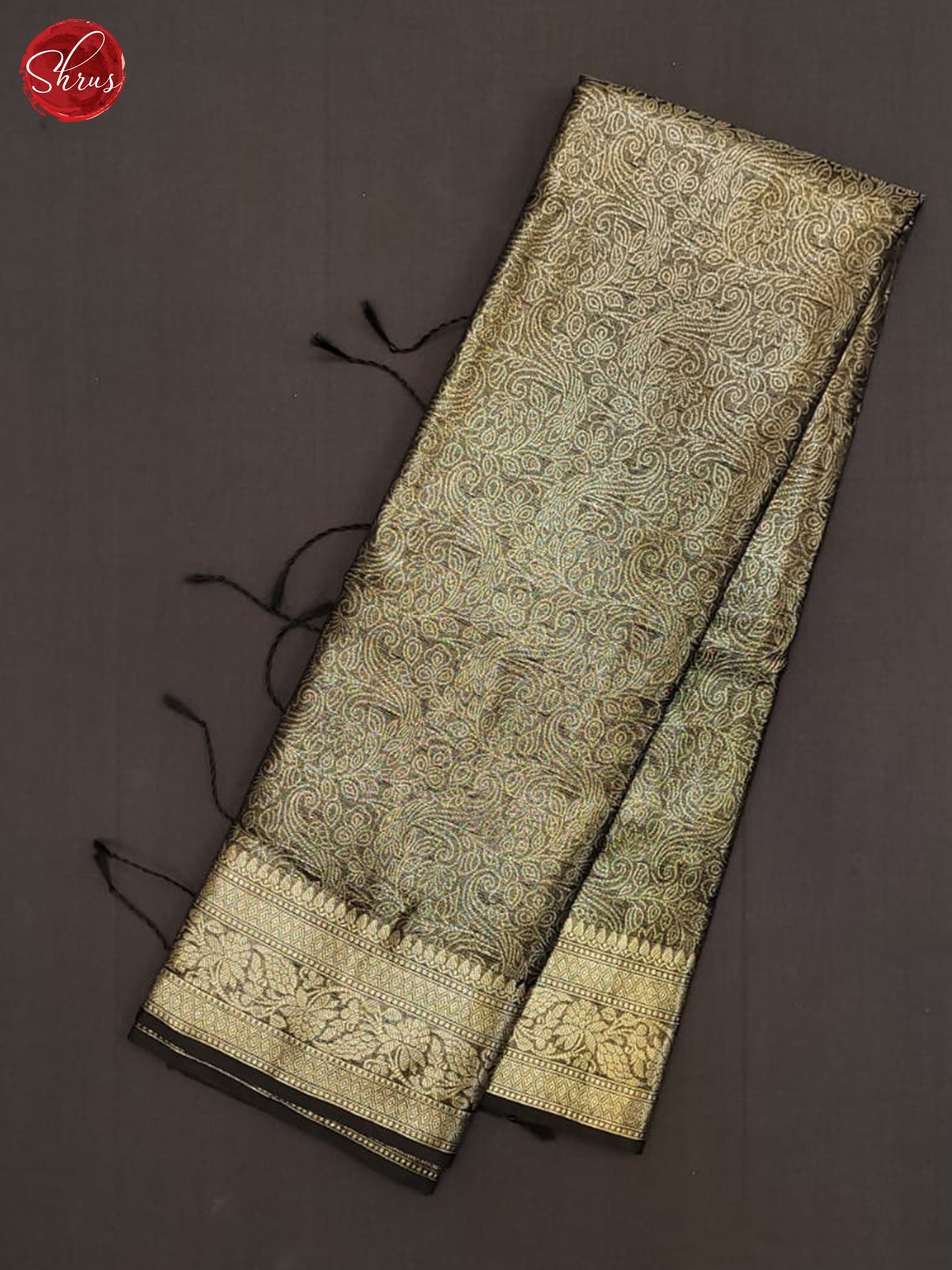 Black(Single Tone) - Semi Tissue Saree - Shop on ShrusEternity.com