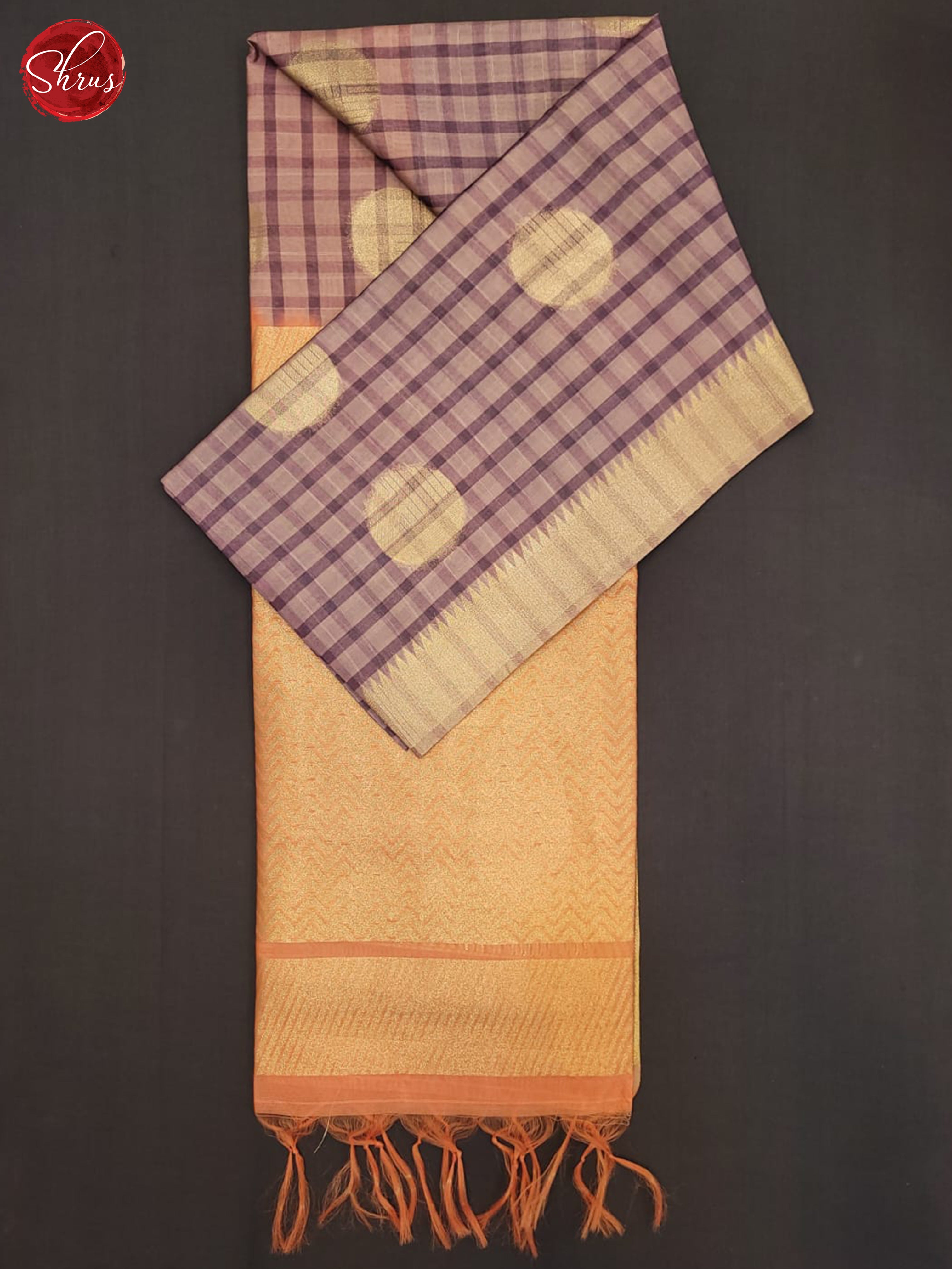 Lavender & Peach - Semi Tussar Saree - Shop on ShrusEternity.com