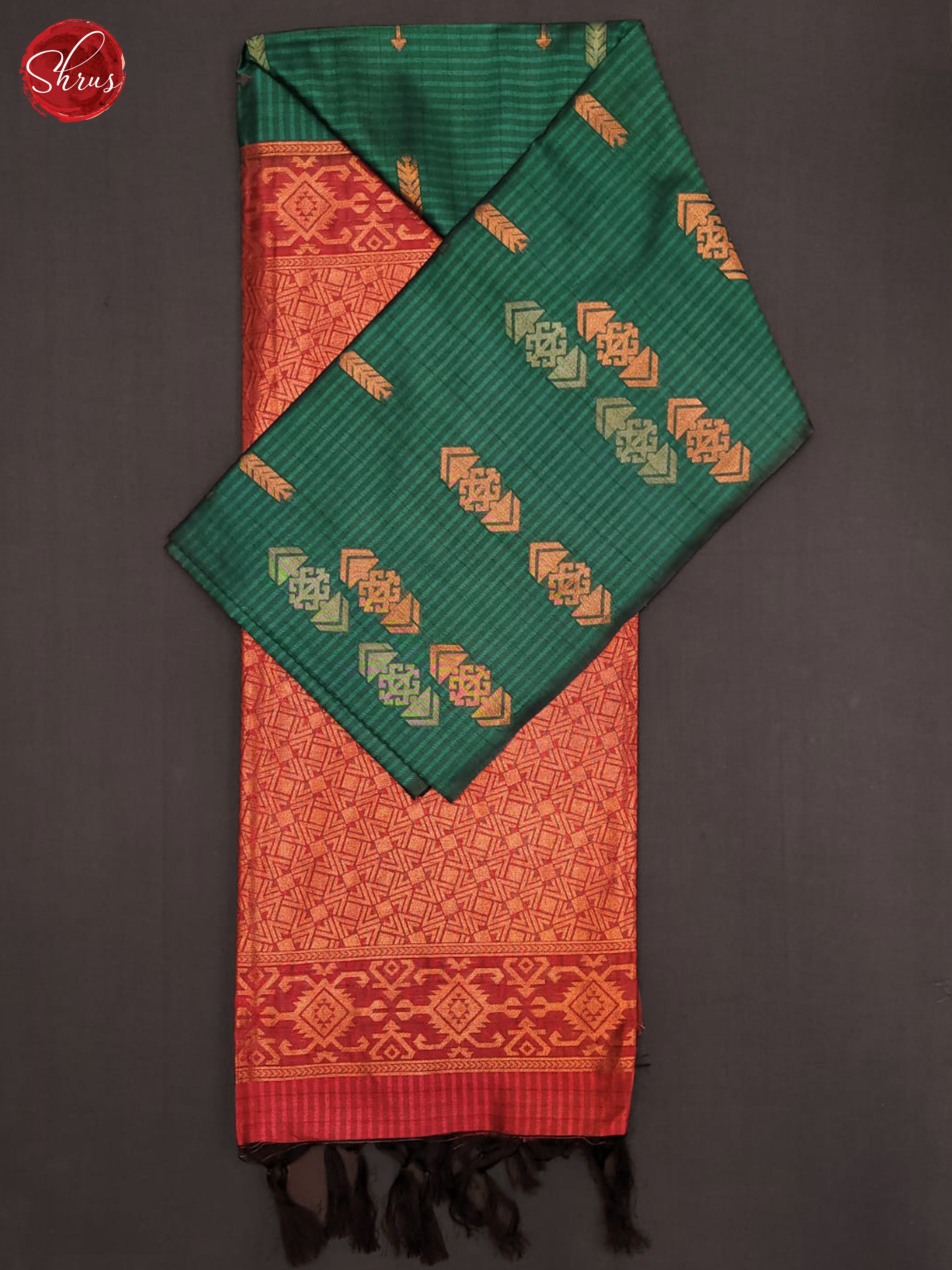 Peacock & Pink - Semi Tussar Saree - Shop on ShrusEternity.com