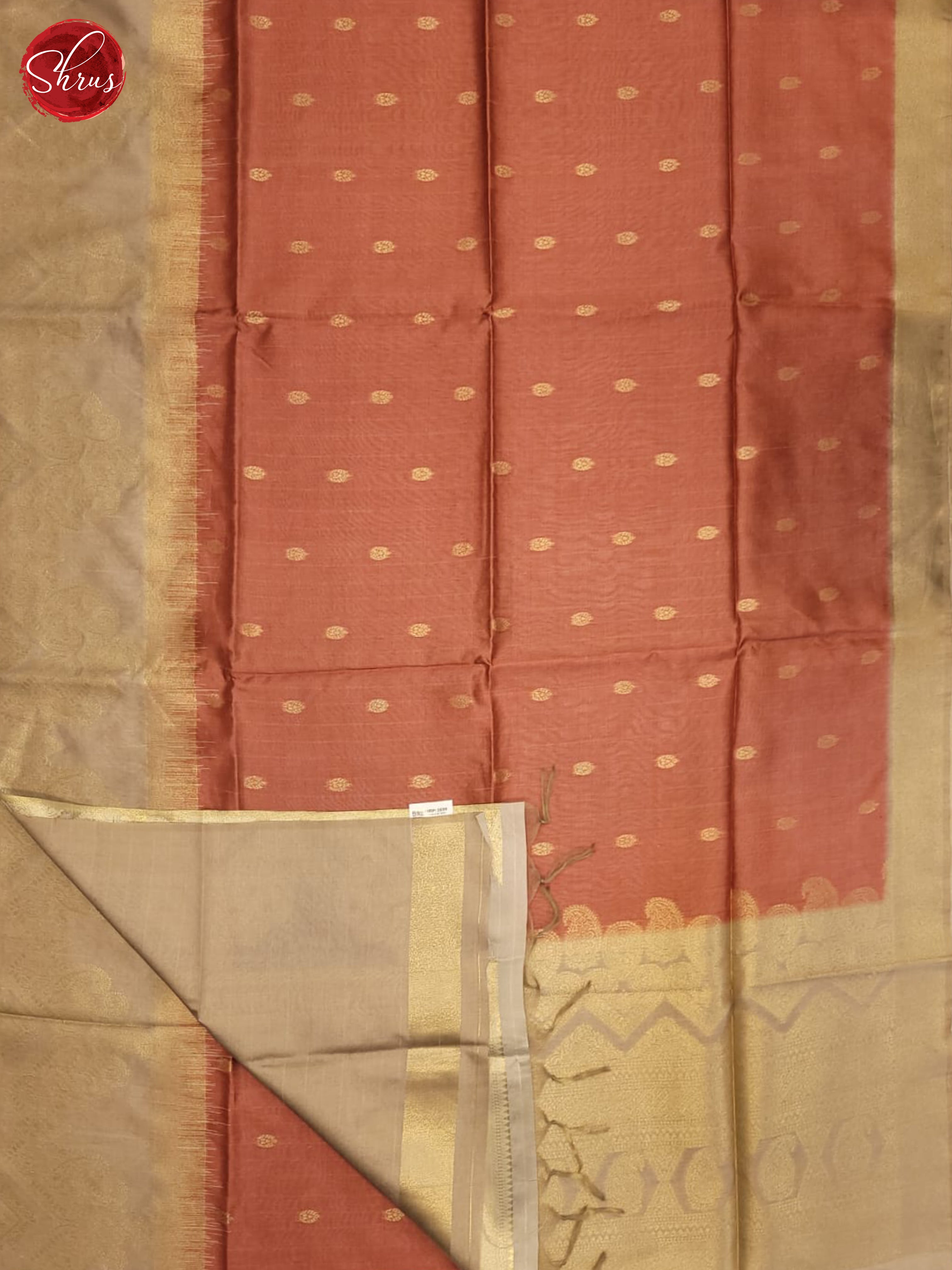 Peach & Beige - Semi Tussar Saree - Shop on ShrusEternity.com