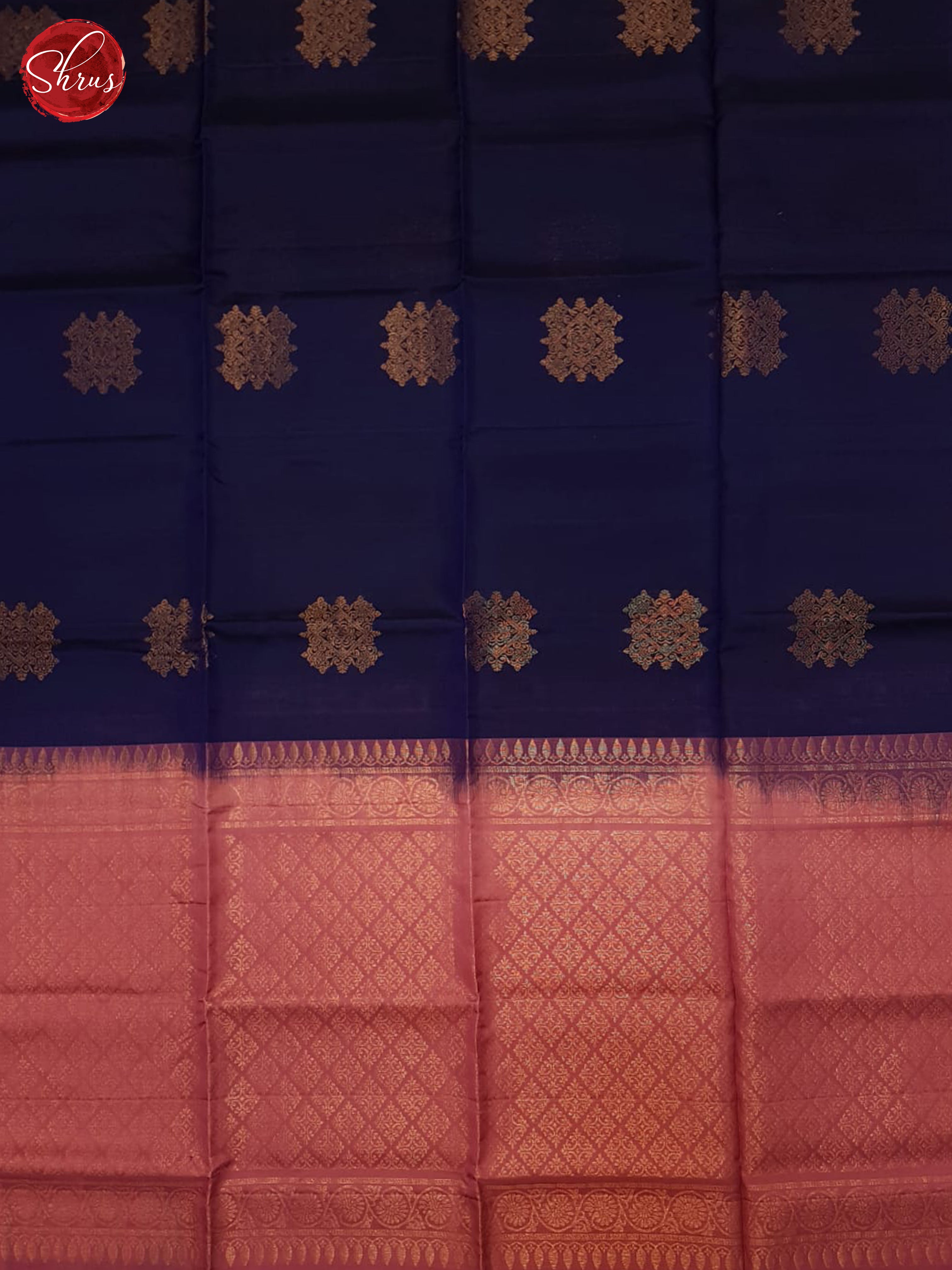 Blue & Pink - Soft Silk Halfpure Saree - Shop on ShrusEternity.com
