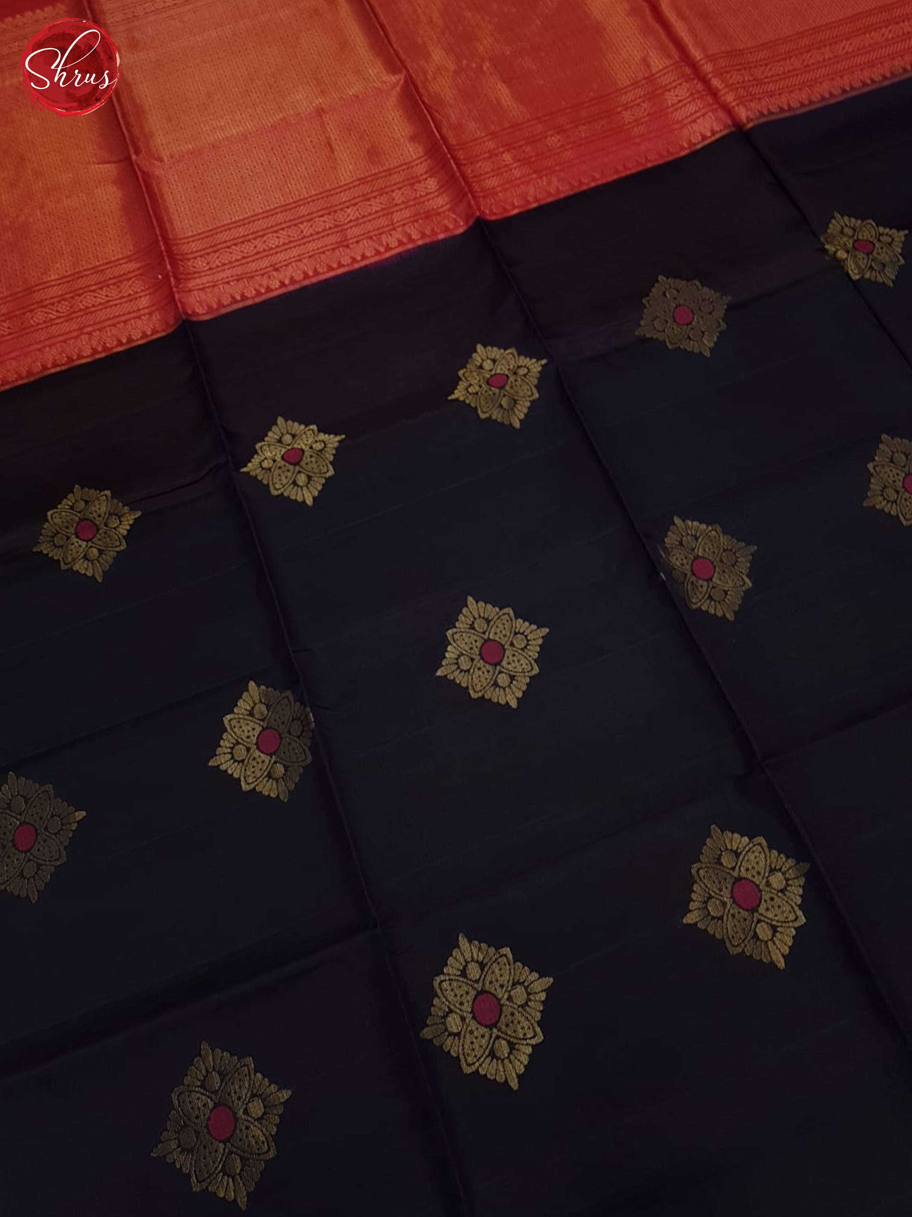 Blue & Pink - Soft Silk Halfpure Saree - Shop on ShrusEternity.com