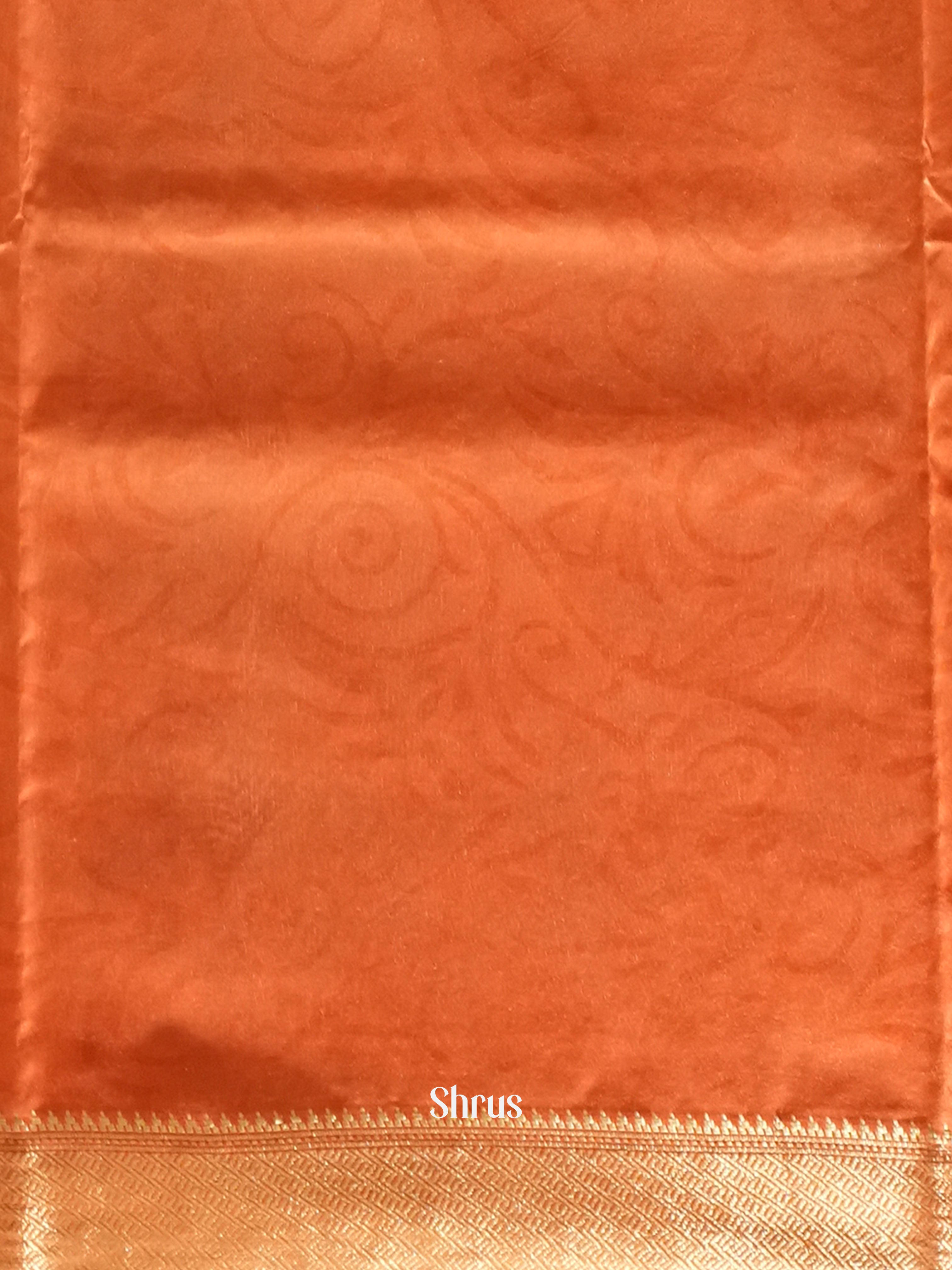Peach (single tone) -Semi Chanderi Saree - Shop on ShrusEternity.com