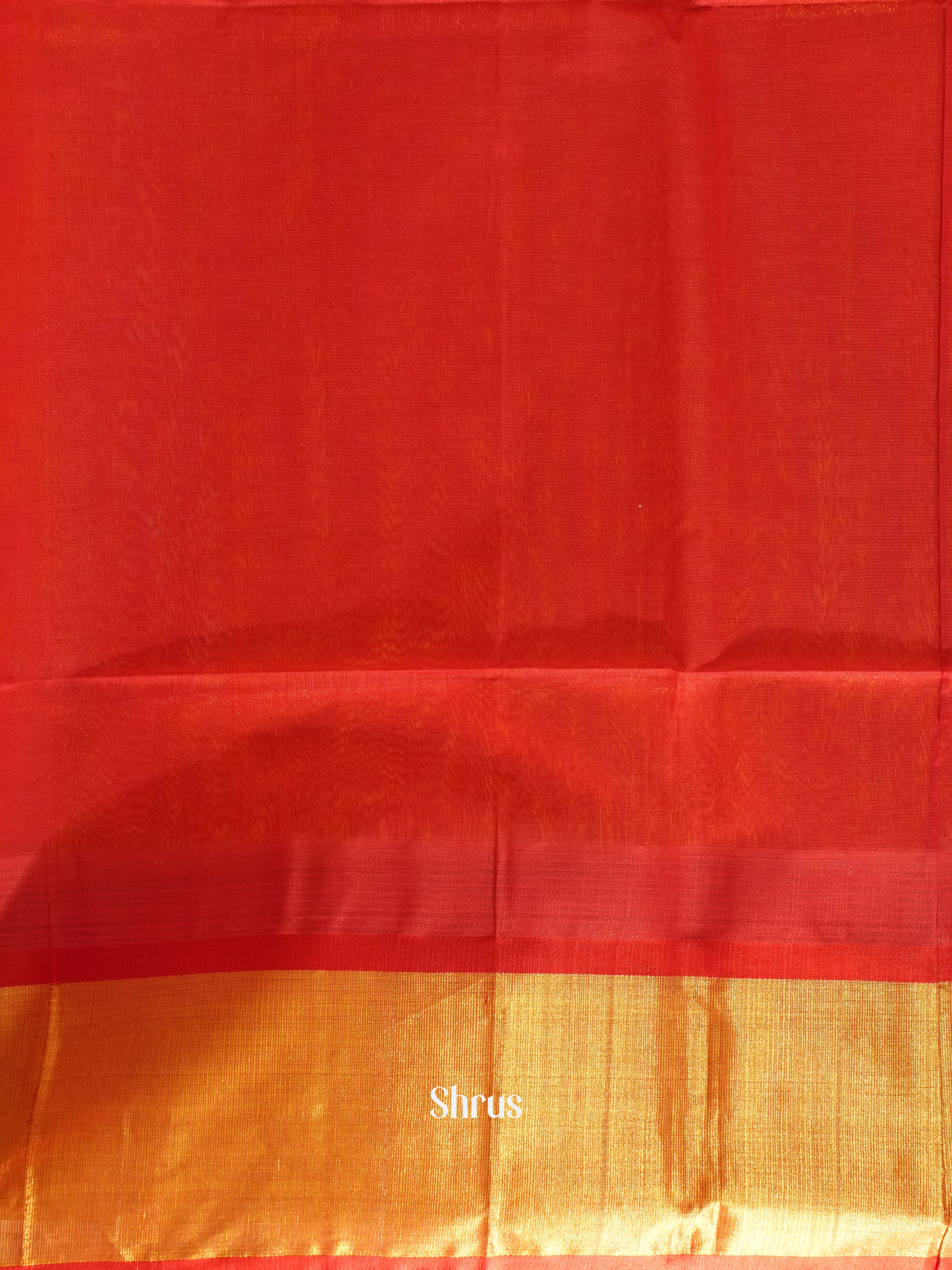Yellow & Red - Silk Cotton Saree - Shop on ShrusEternity.com