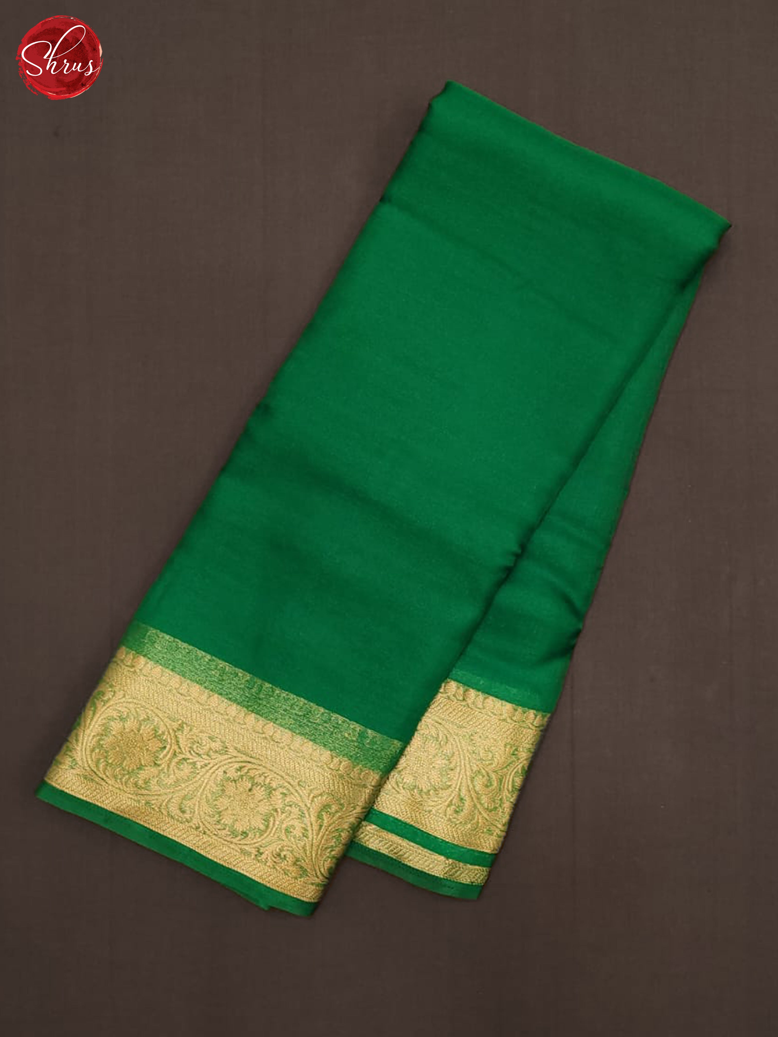 Green(Single Tone)- Semi organza Saree - Shop on ShrusEternity.com
