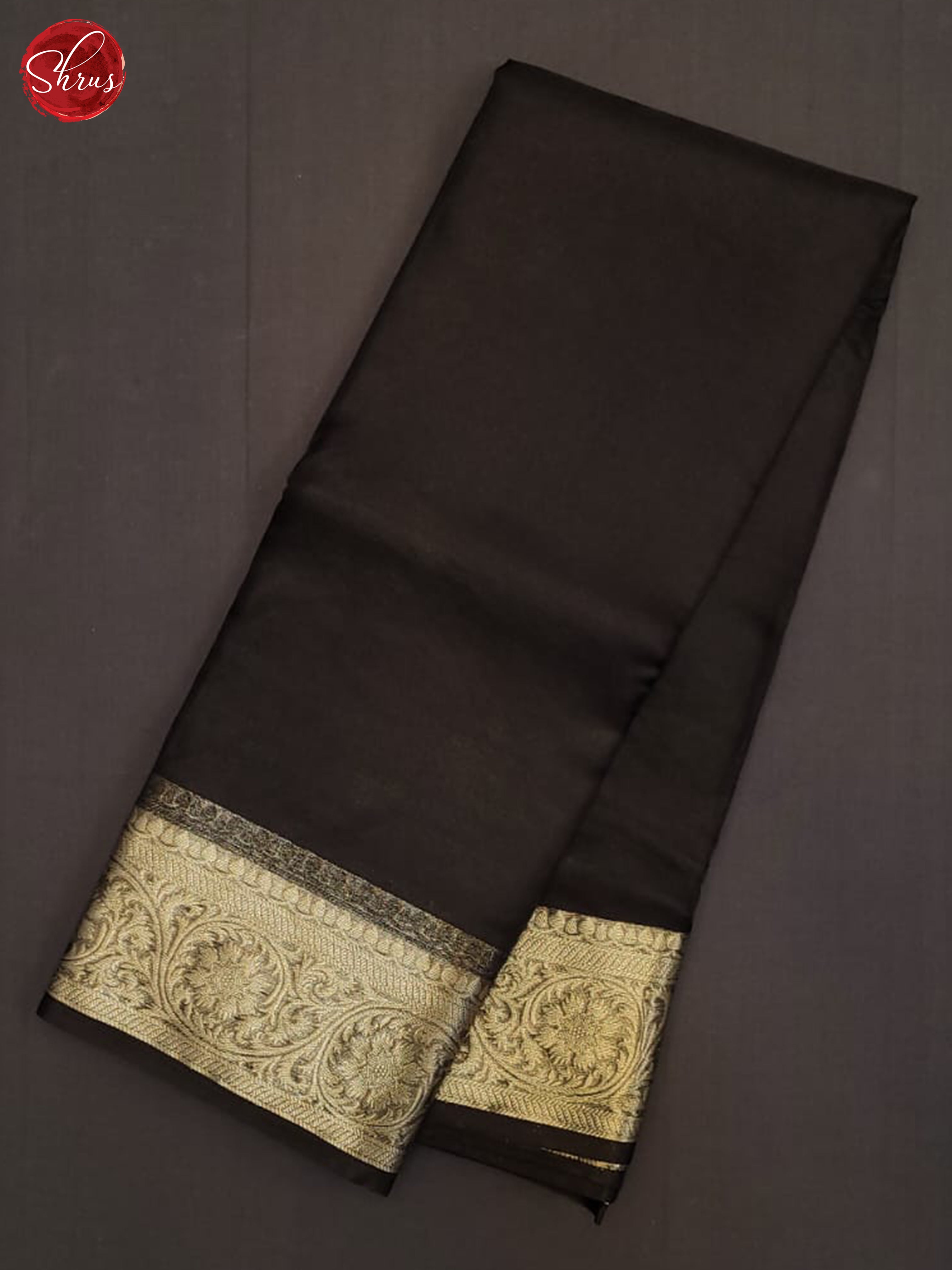 Black(Single Tone)- Semi organza Saree - Shop on ShrusEternity.com