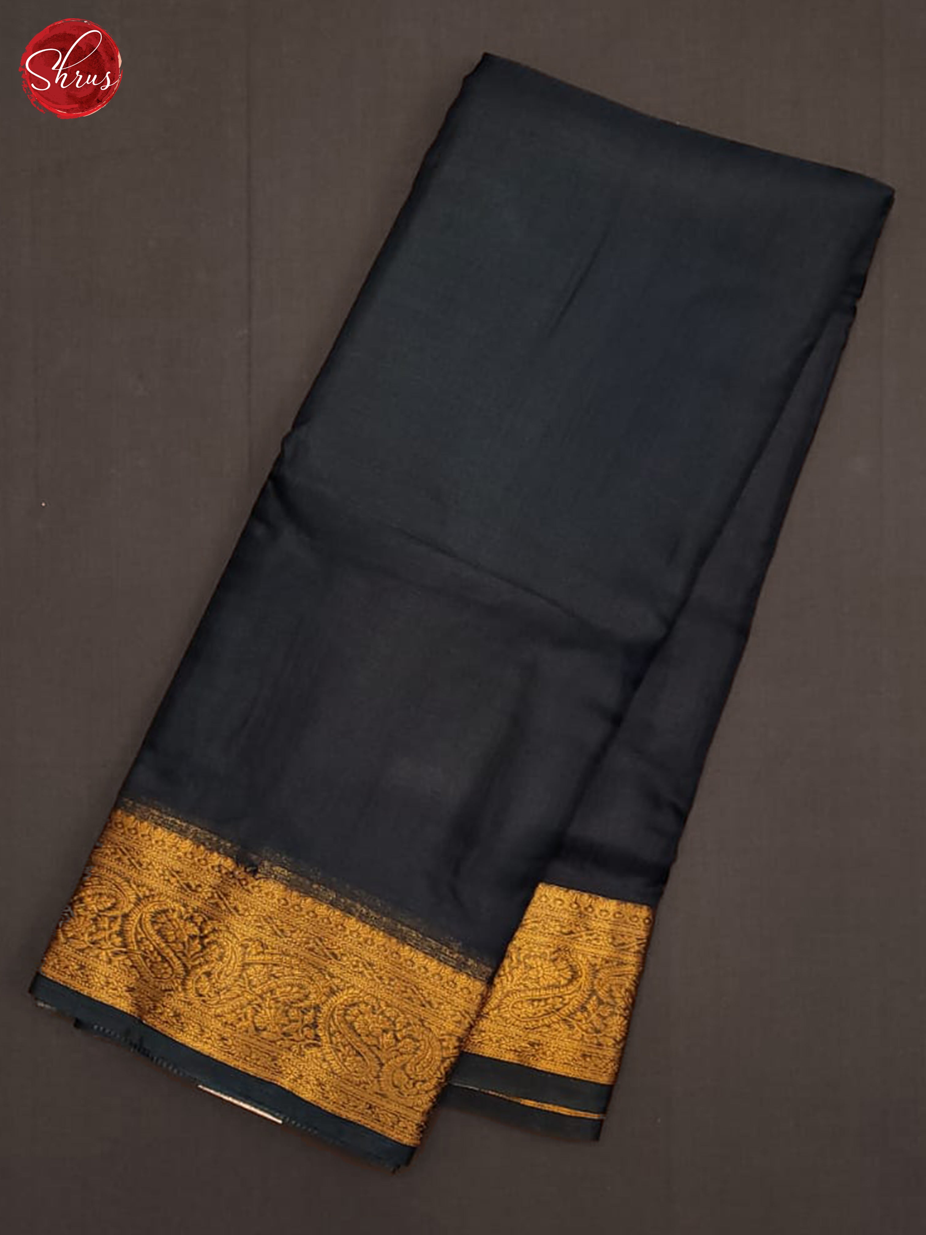 German Blue(Single tone) - Semi organza Saree - Shop on ShrusEternity.com