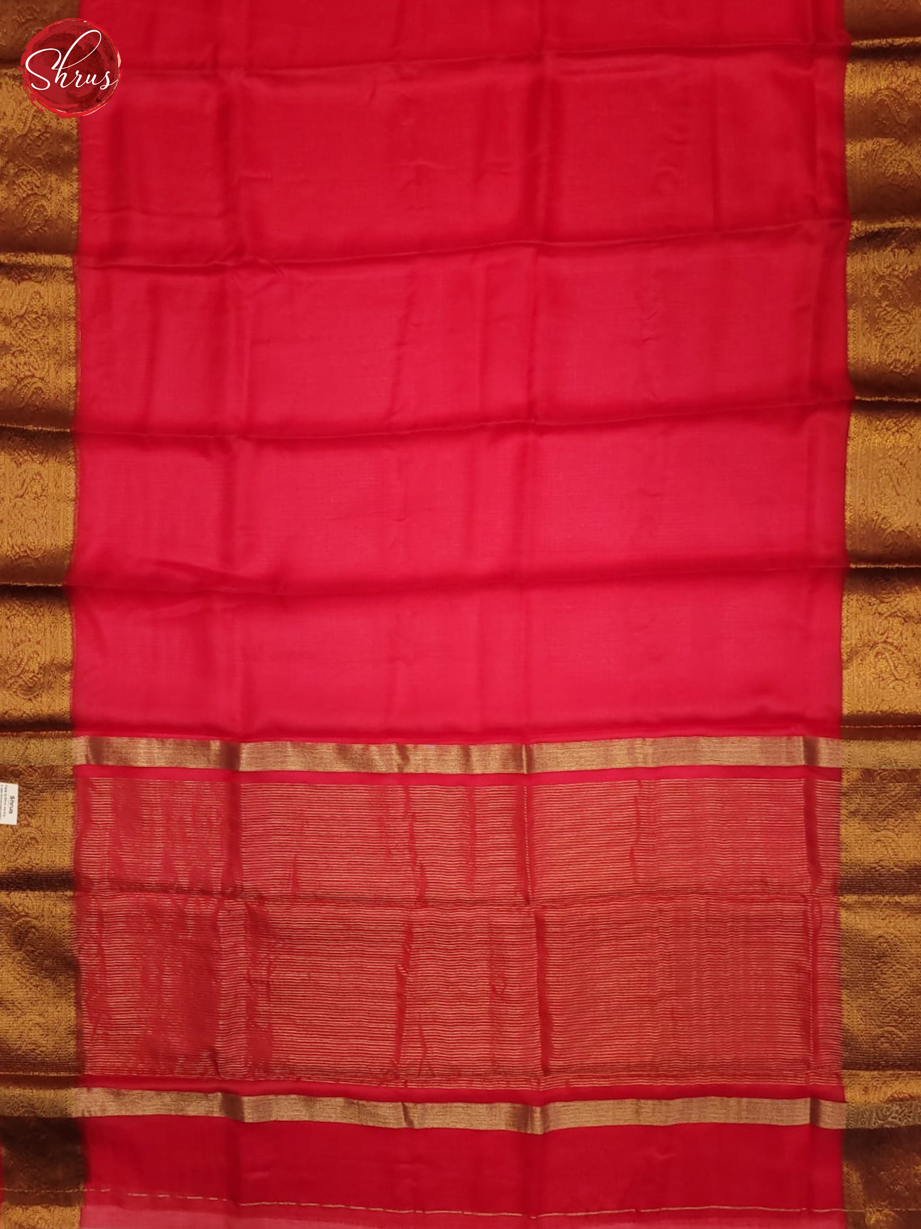 Pink(Single Tone) - Semi organza Saree - Shop on ShrusEternity.com