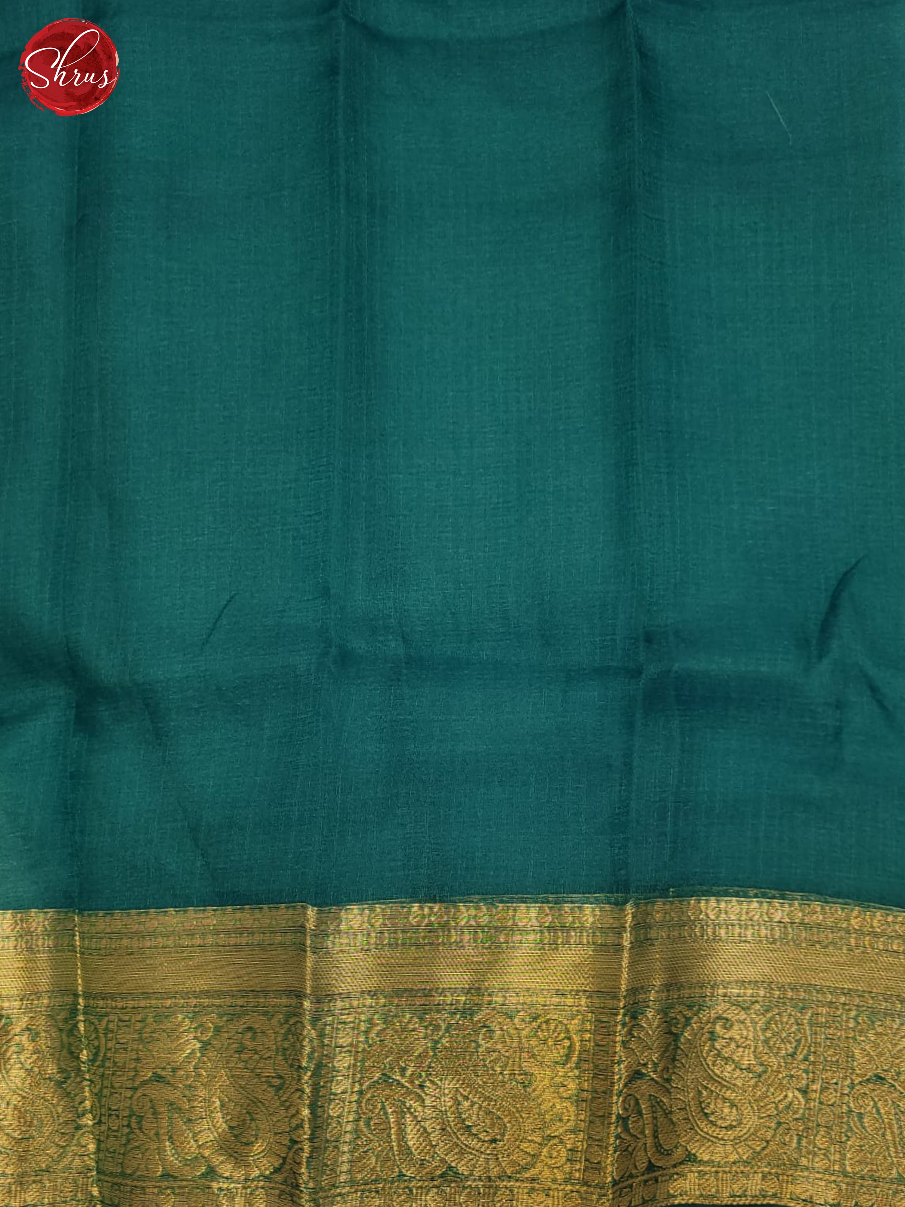 Green & Peacock Blue - Semi organza Saree - Shop on ShrusEternity.com