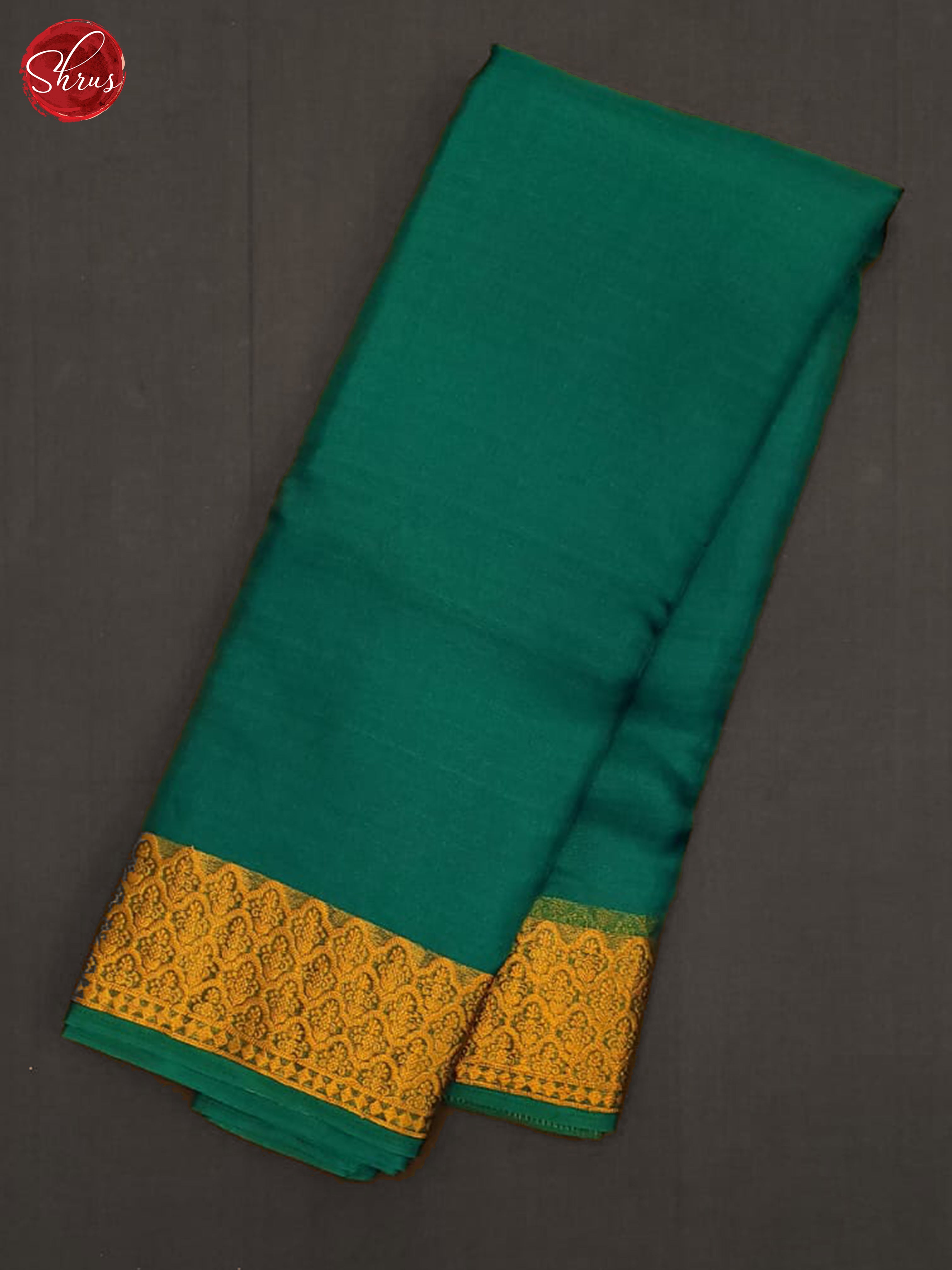 Peacock Blue(Single Tone) - Semi organza Saree - Shop on ShrusEternity.com