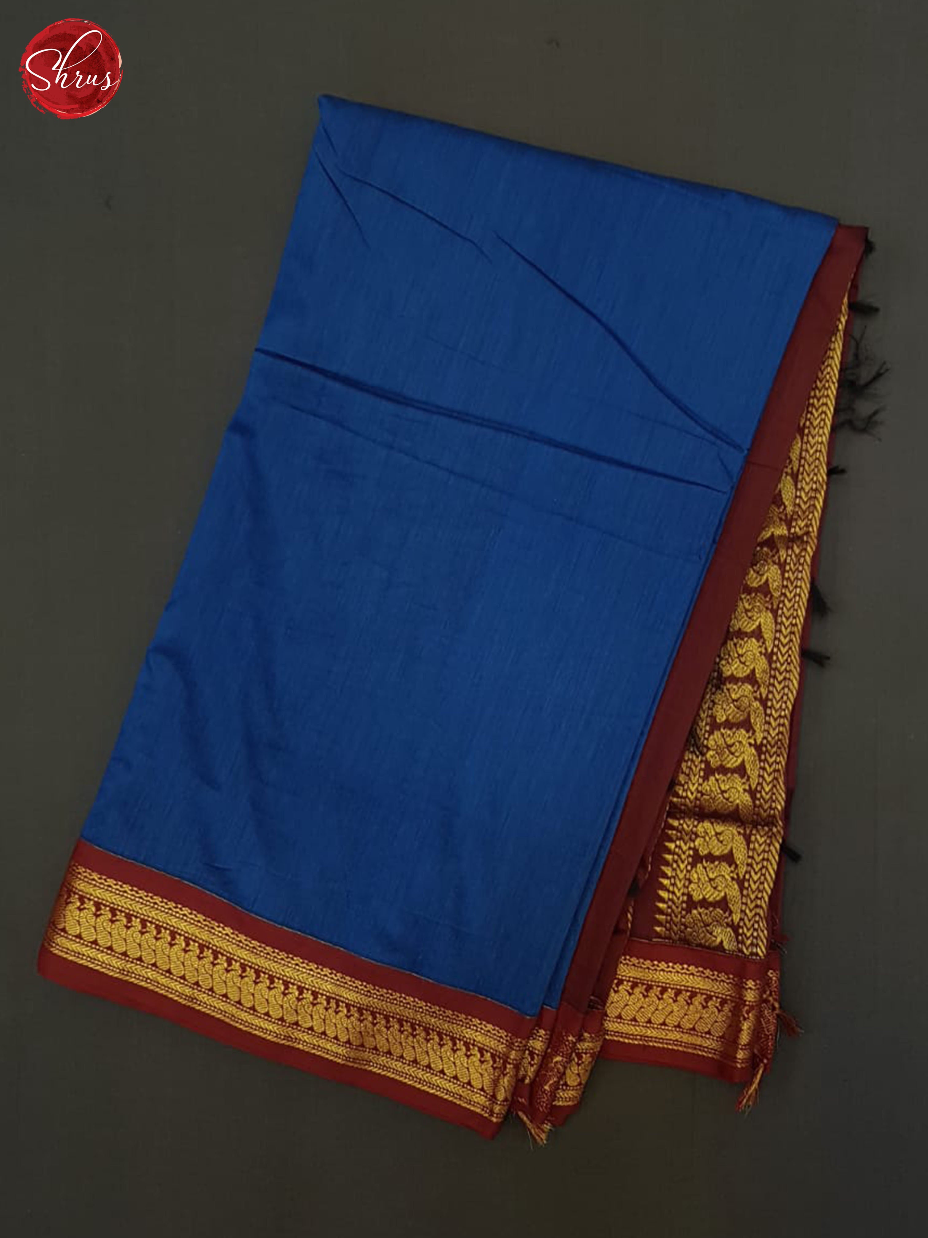Blue & Brown - Semi Gadwal Saree - Shop on ShrusEternity.com