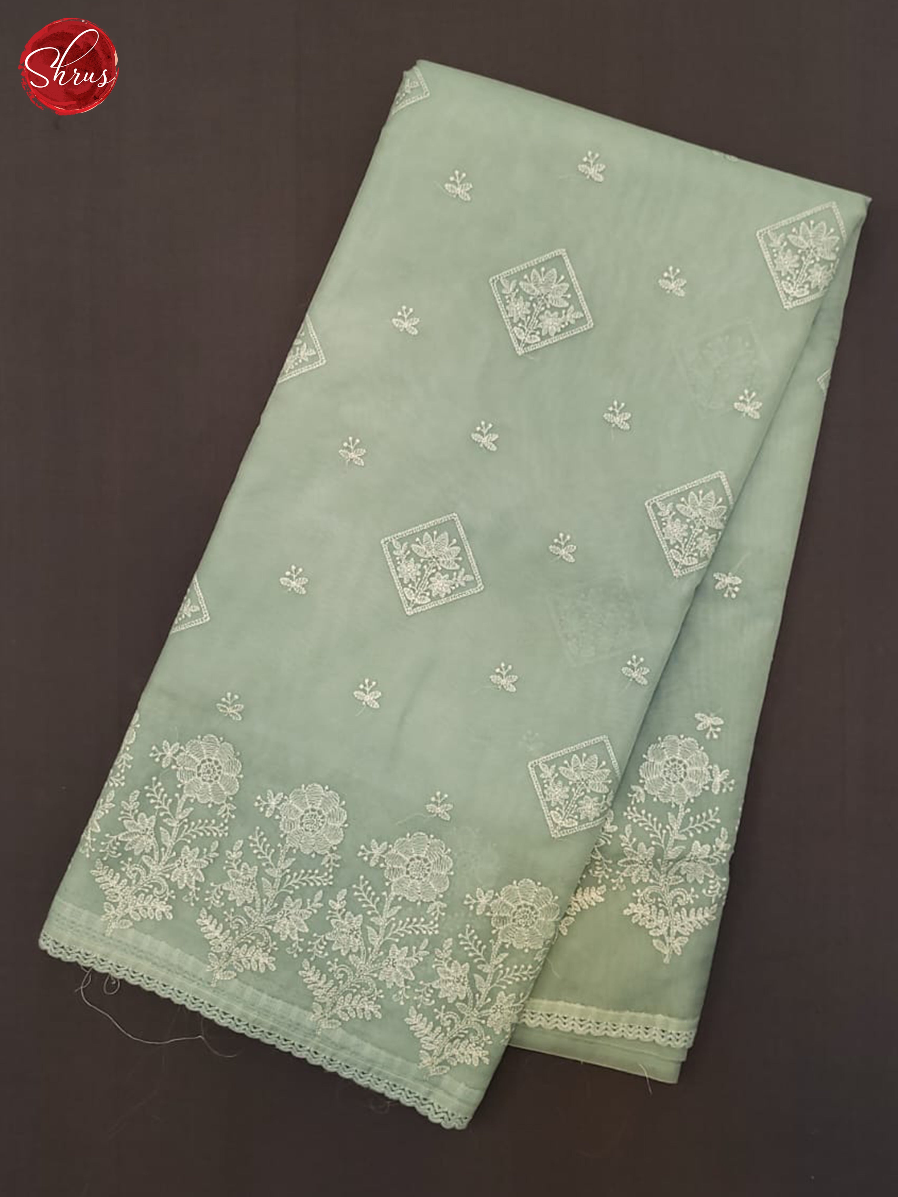 Blue(Single Tone)- Semi organza Saree - Shop on ShrusEternity.com