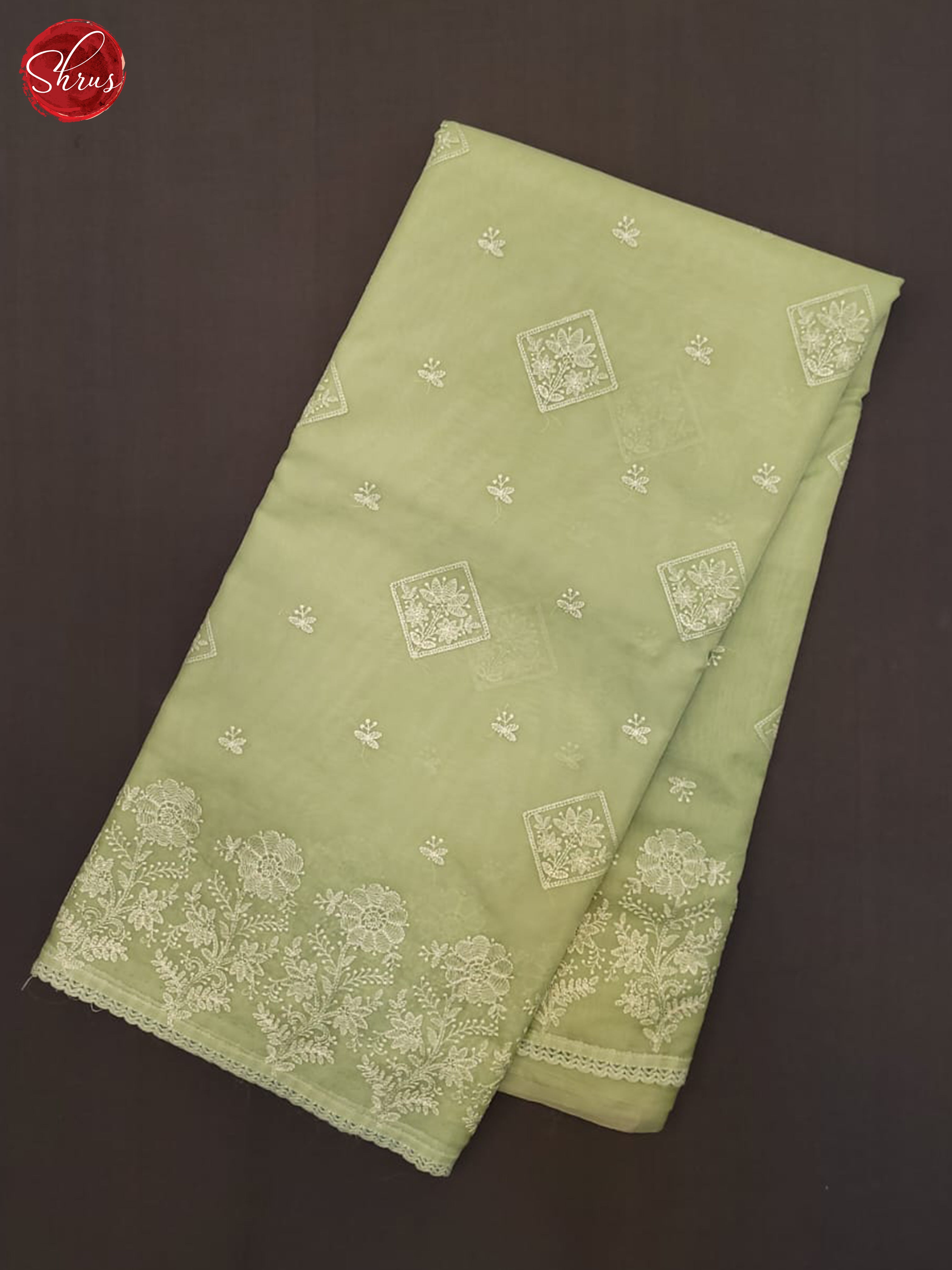 Green(Single Tone) - Semi organza Saree - Shop on ShrusEternity.com
