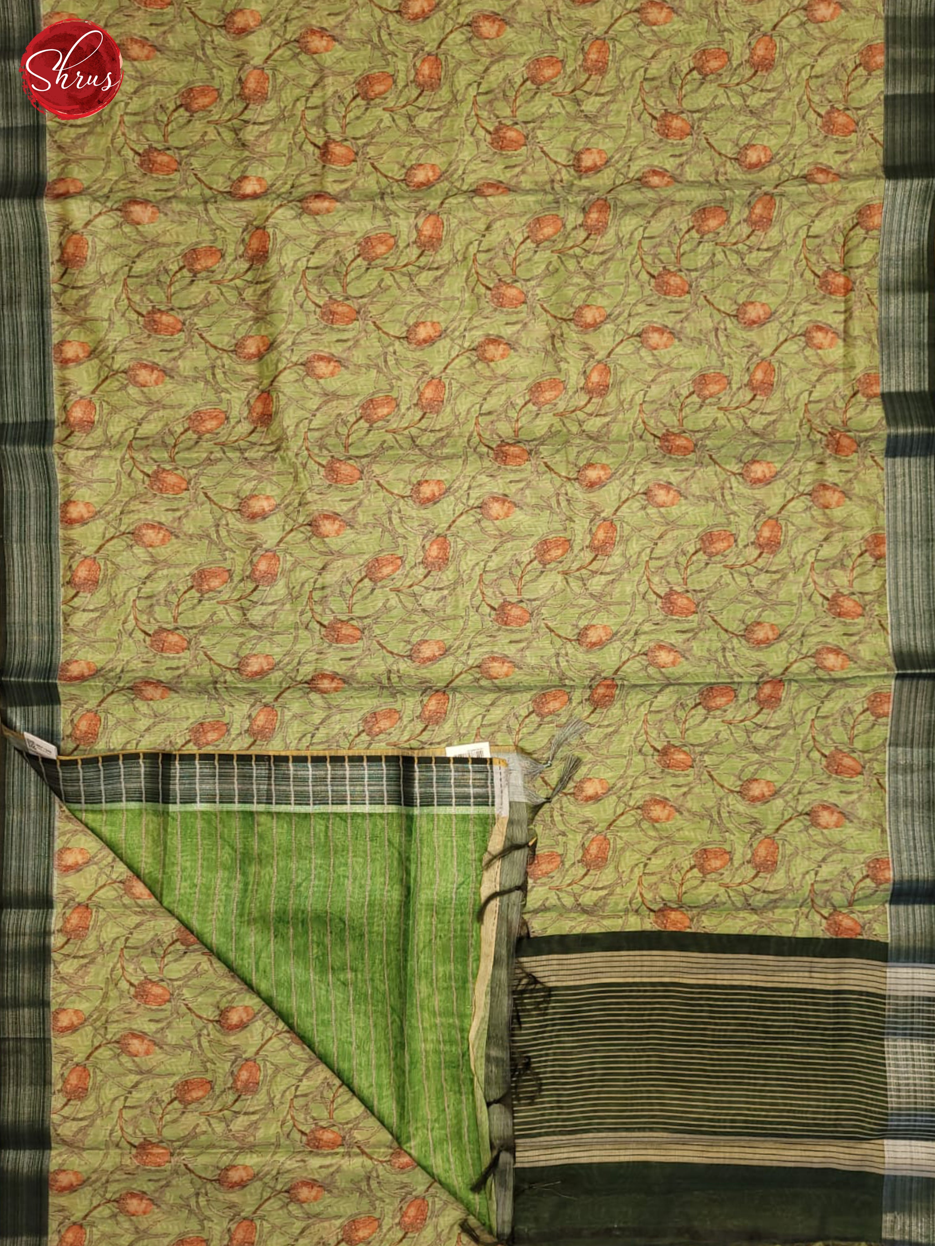 Green - Semi gicha Saree - Shop on ShrusEternity.com