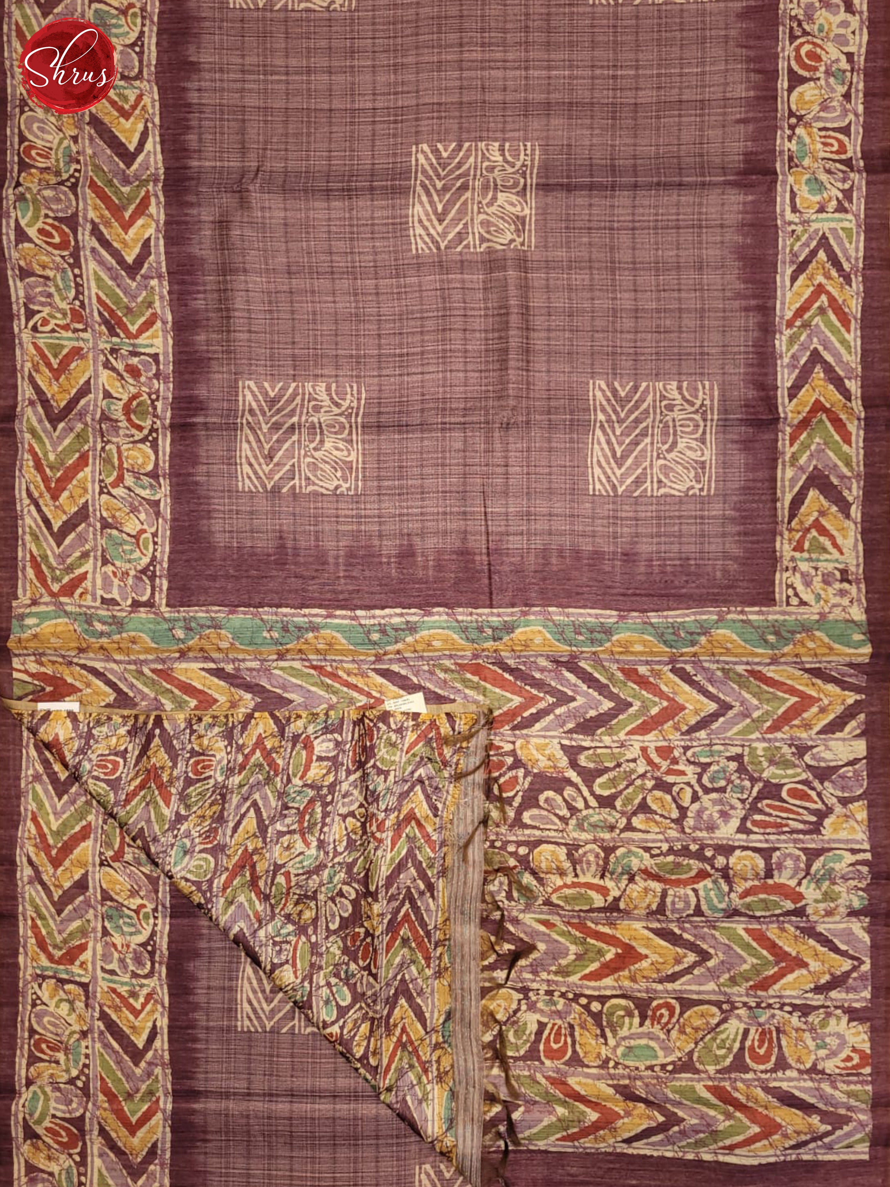 Lavender(Single Tone) - Semi gicha Saree - Shop on ShrusEternity.com