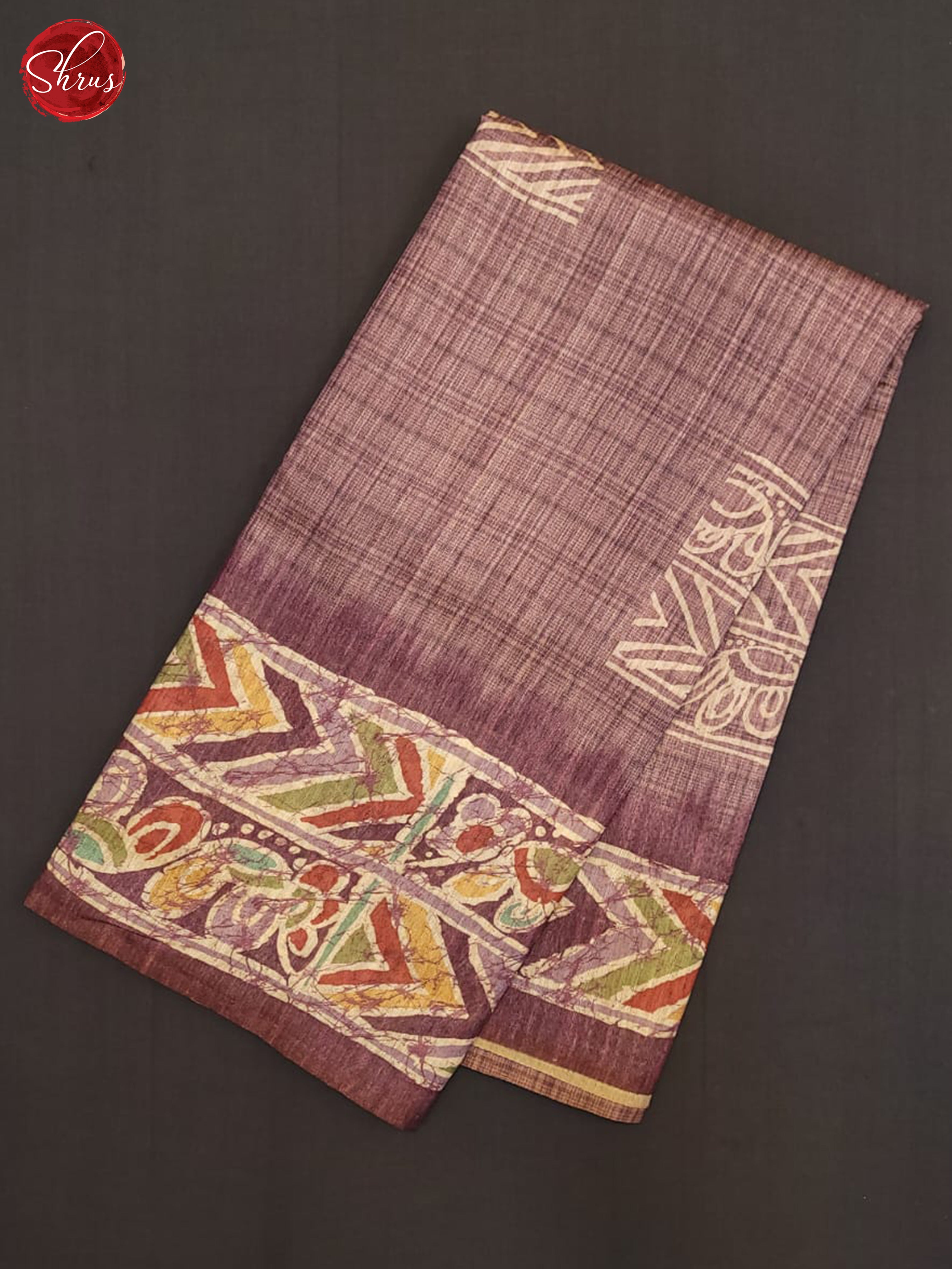 Lavender(Single Tone) - Semi gicha Saree - Shop on ShrusEternity.com
