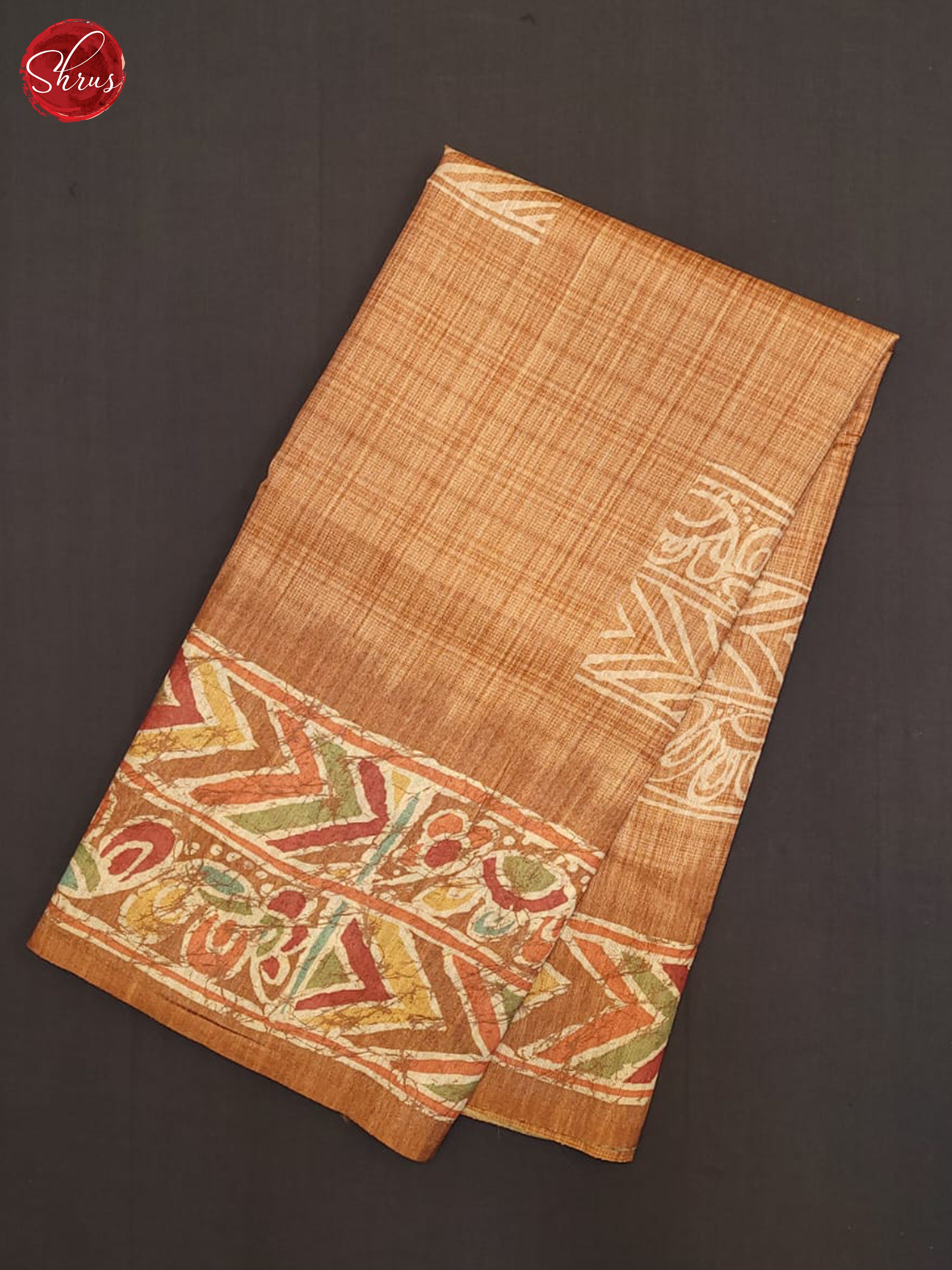 Brick- Semi gicha Saree - Shop on ShrusEternity.com