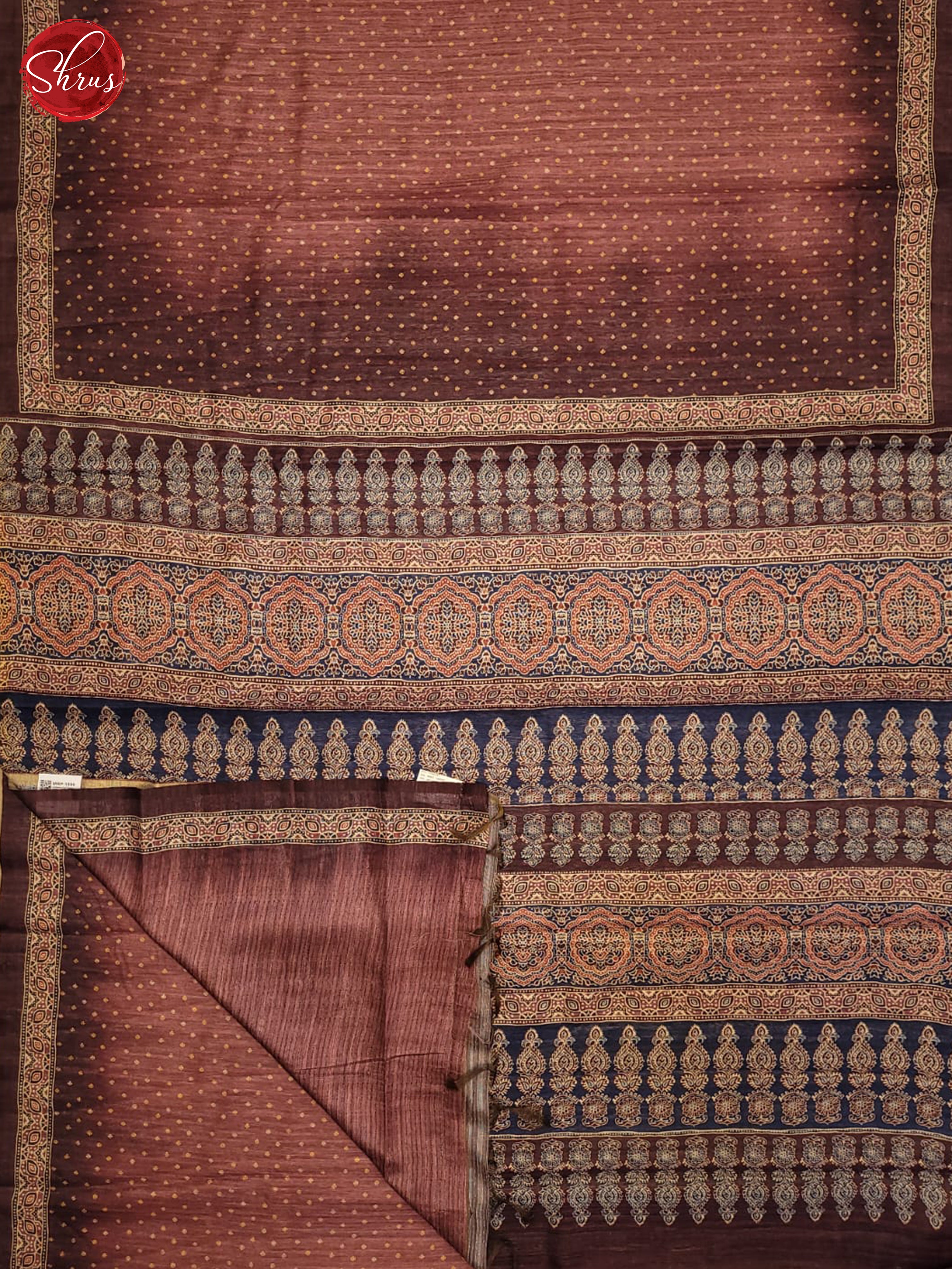 Onion Pink & Brown - Semi gicha Saree - Shop on ShrusEternity.com