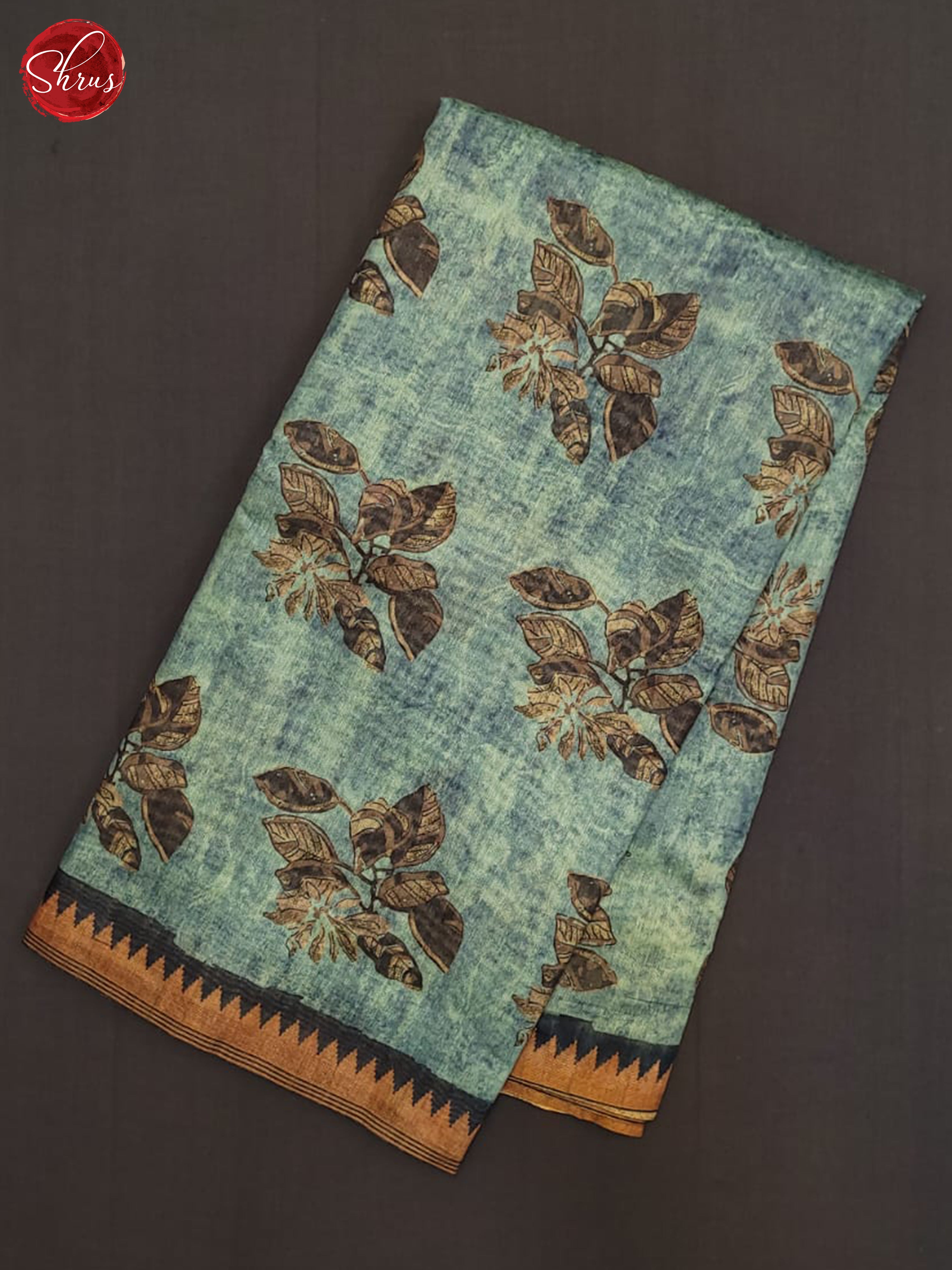 Blue & Black - Semi gicha Saree - Shop on ShrusEternity.com