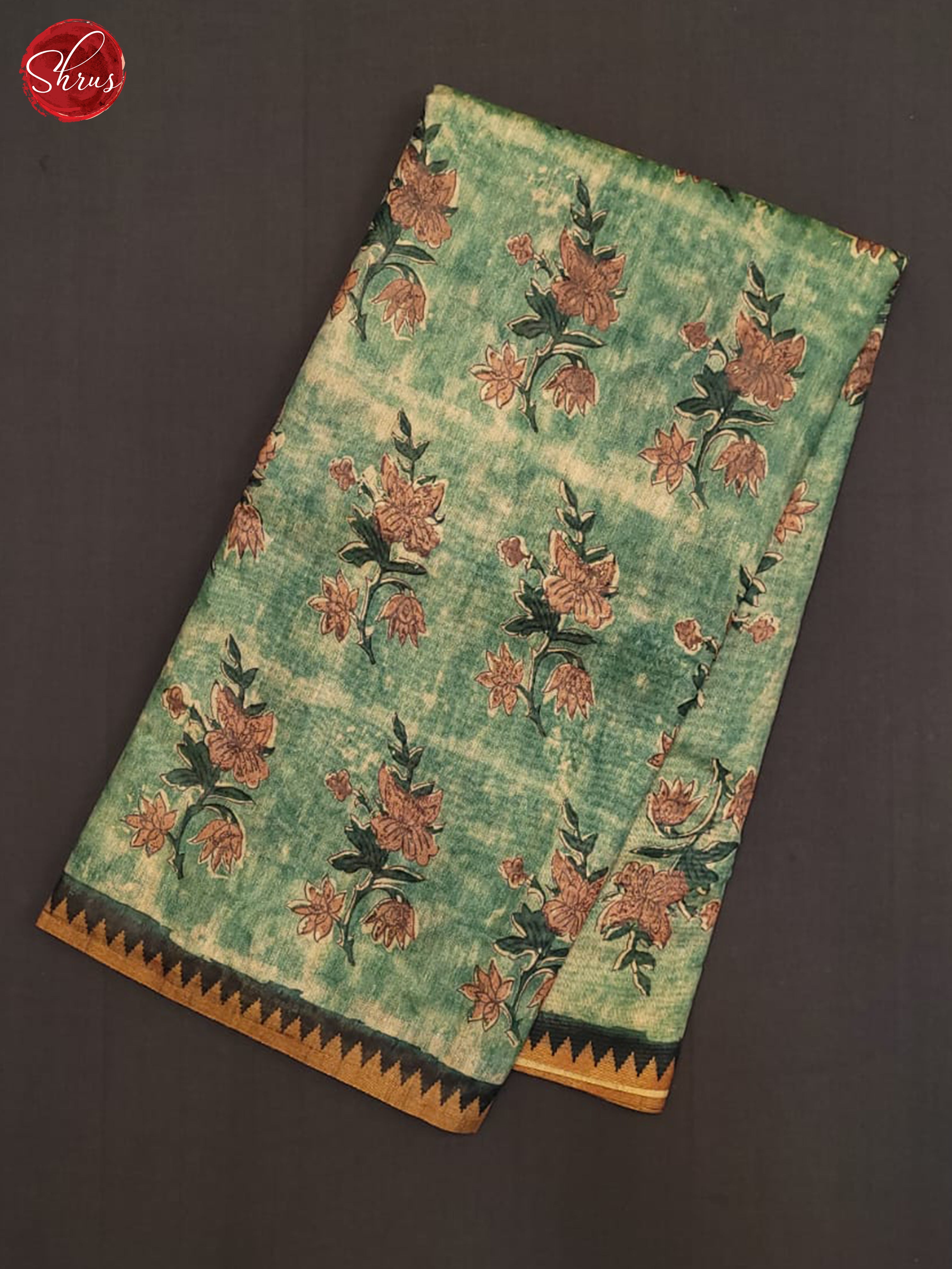 Green - Semi gicha Saree - Shop on ShrusEternity.com