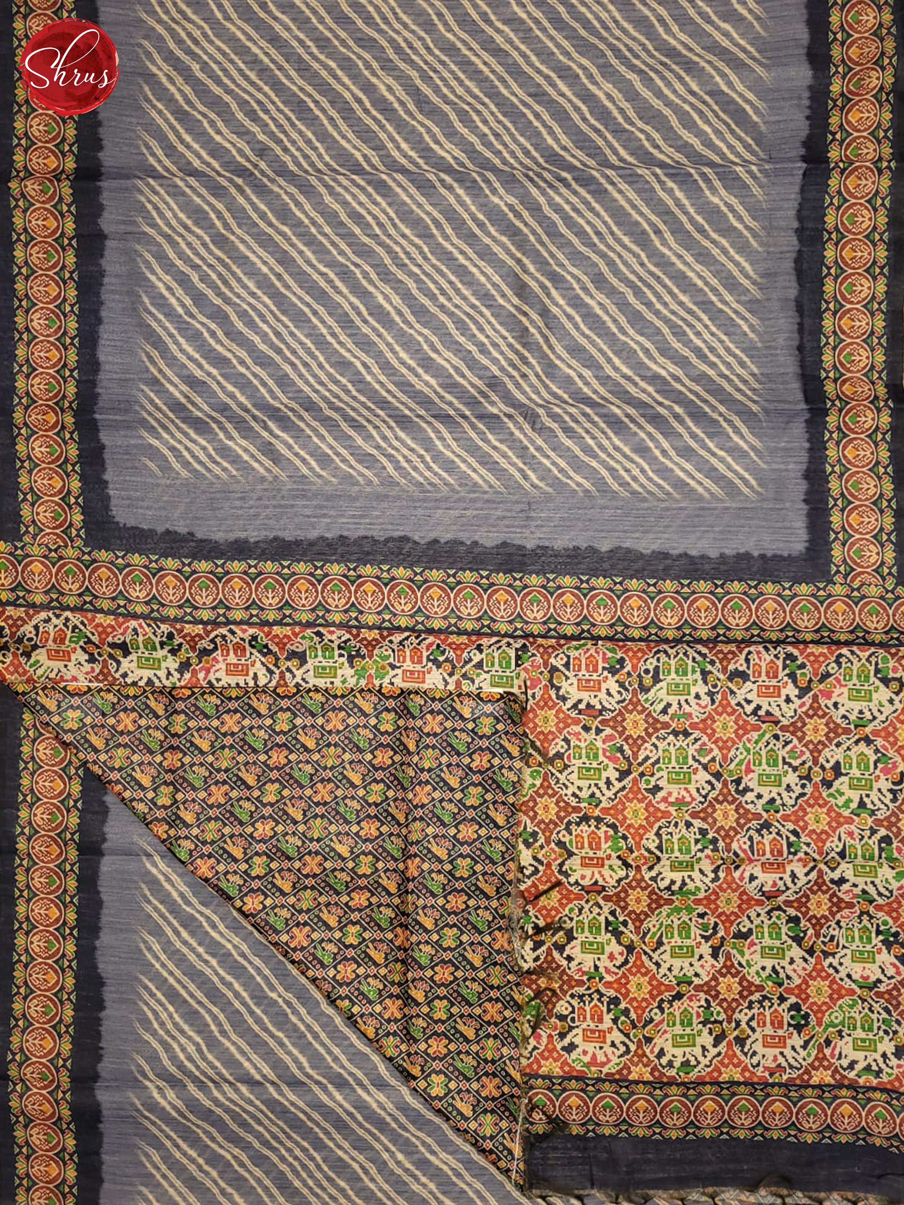 Light Blue & Blue - Semi Gicha Saree - Shop on ShrusEternity.com