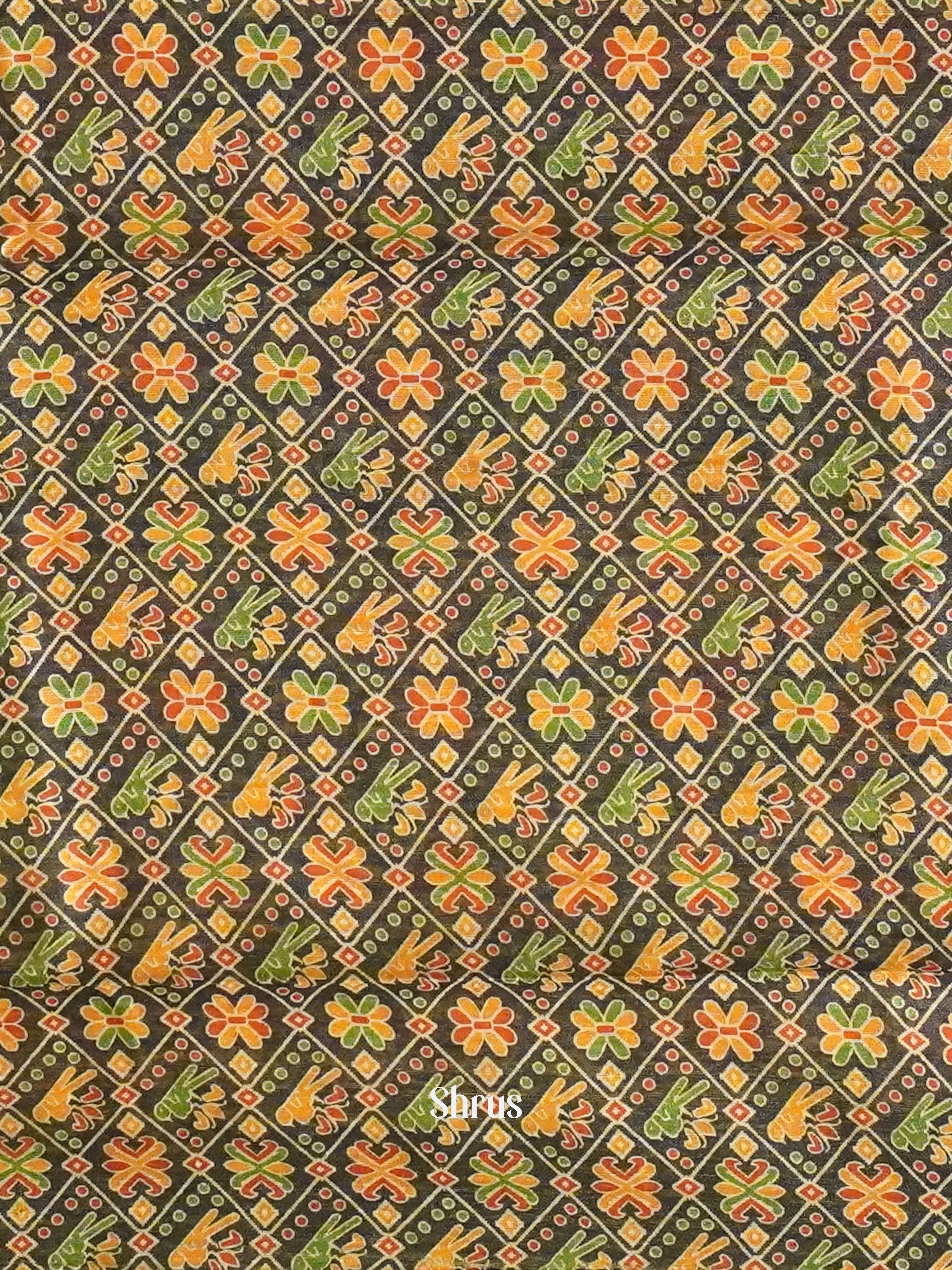 Light Blue & Blue - Semi Gicha Saree - Shop on ShrusEternity.com