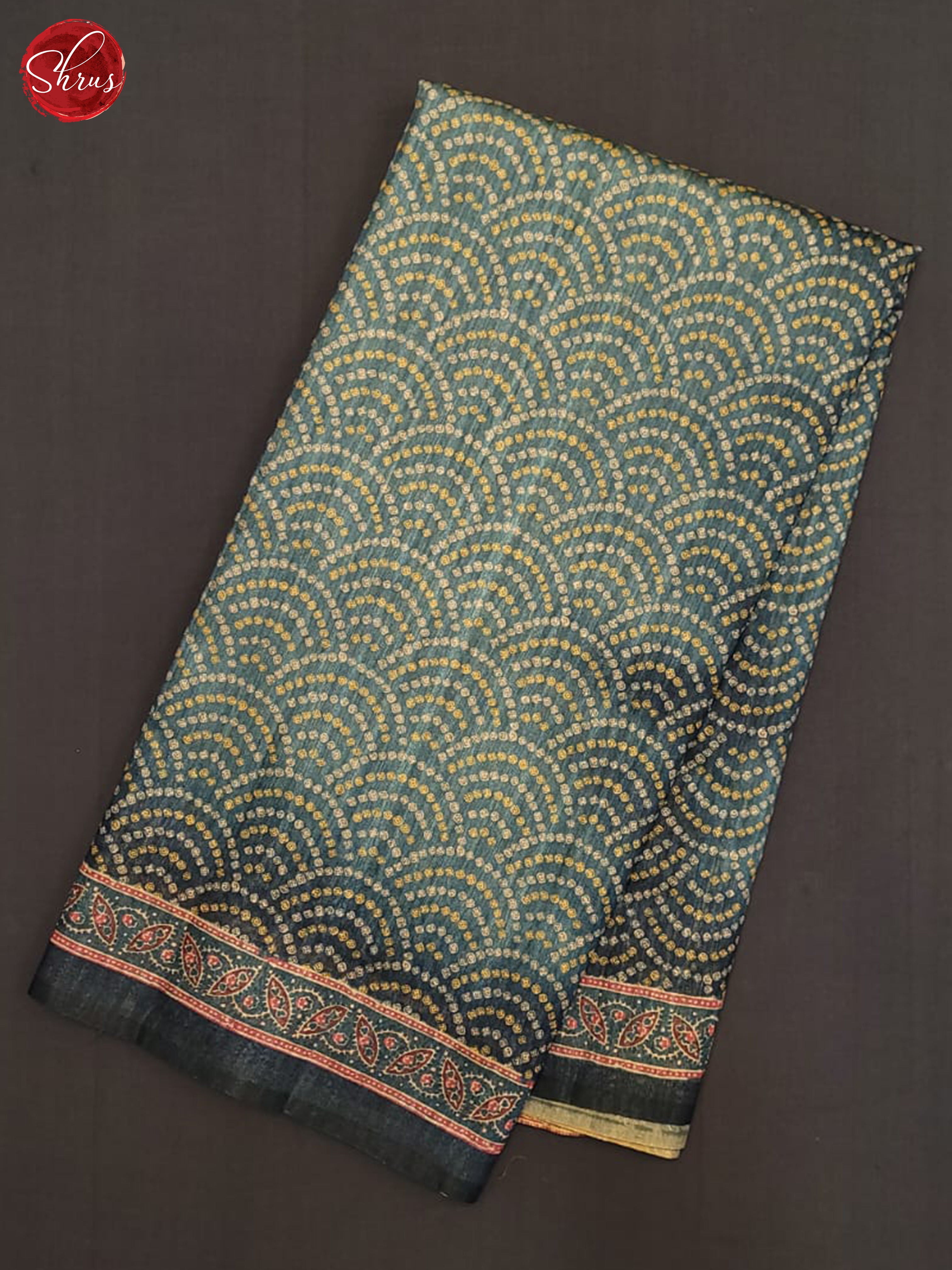 German Blue - Semi Gicha Saree - Shop on ShrusEternity.com