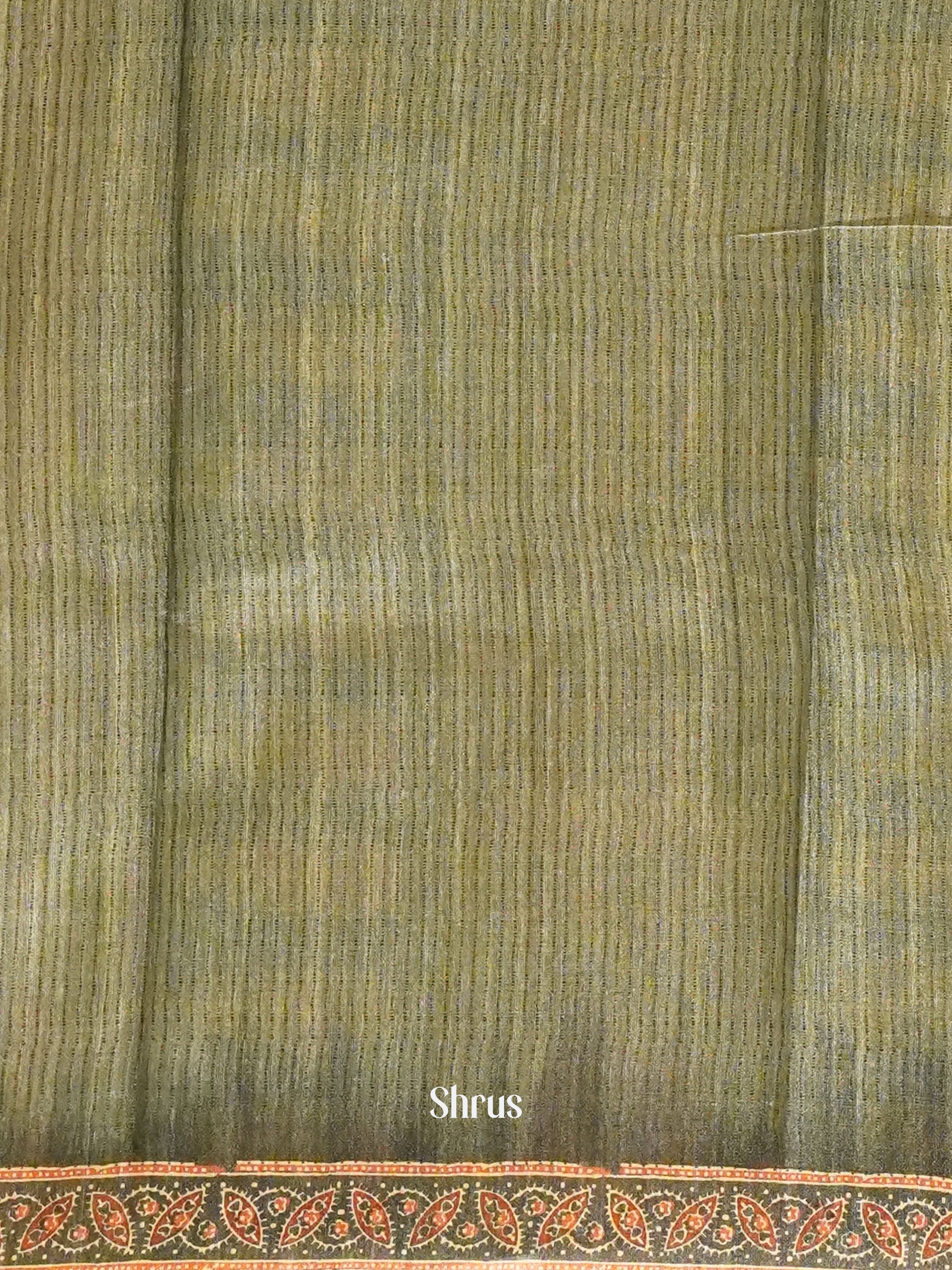 Grey & Black- Semi Gicha Saree - Shop on ShrusEternity.com