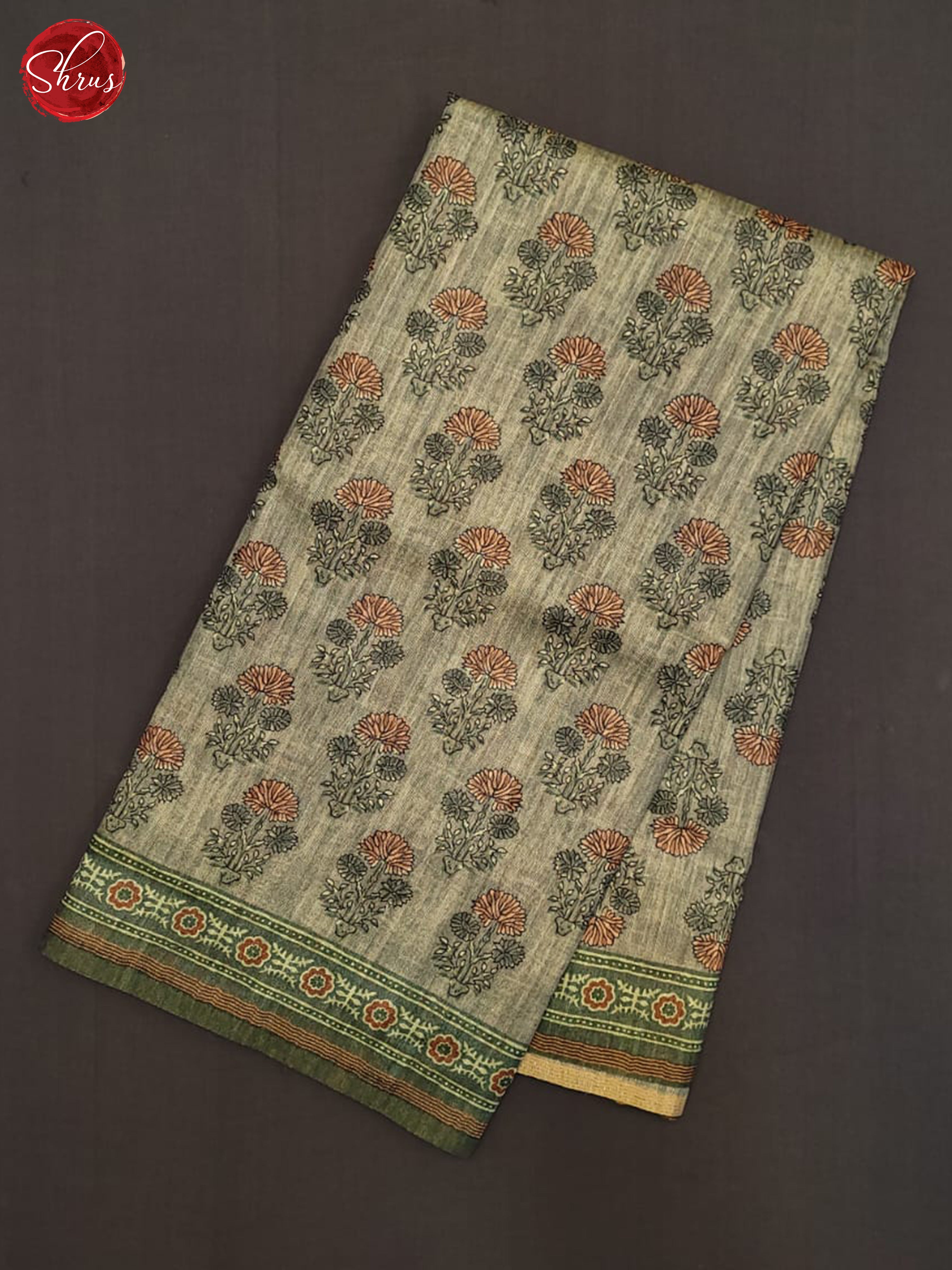 Green - Semi Gicha Saree - Shop on ShrusEternity.com