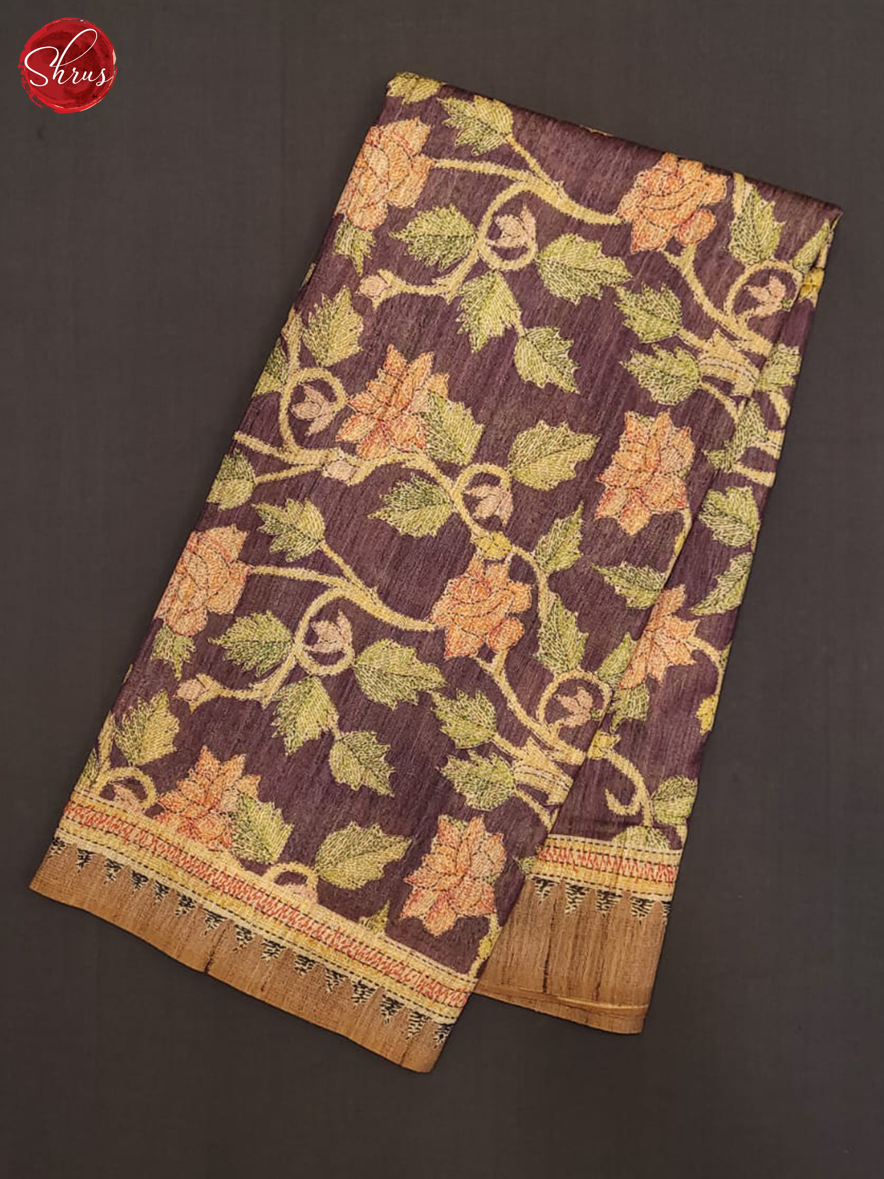 Dark Onion Pink - Semi Gicha Saree - Shop on ShrusEternity.com