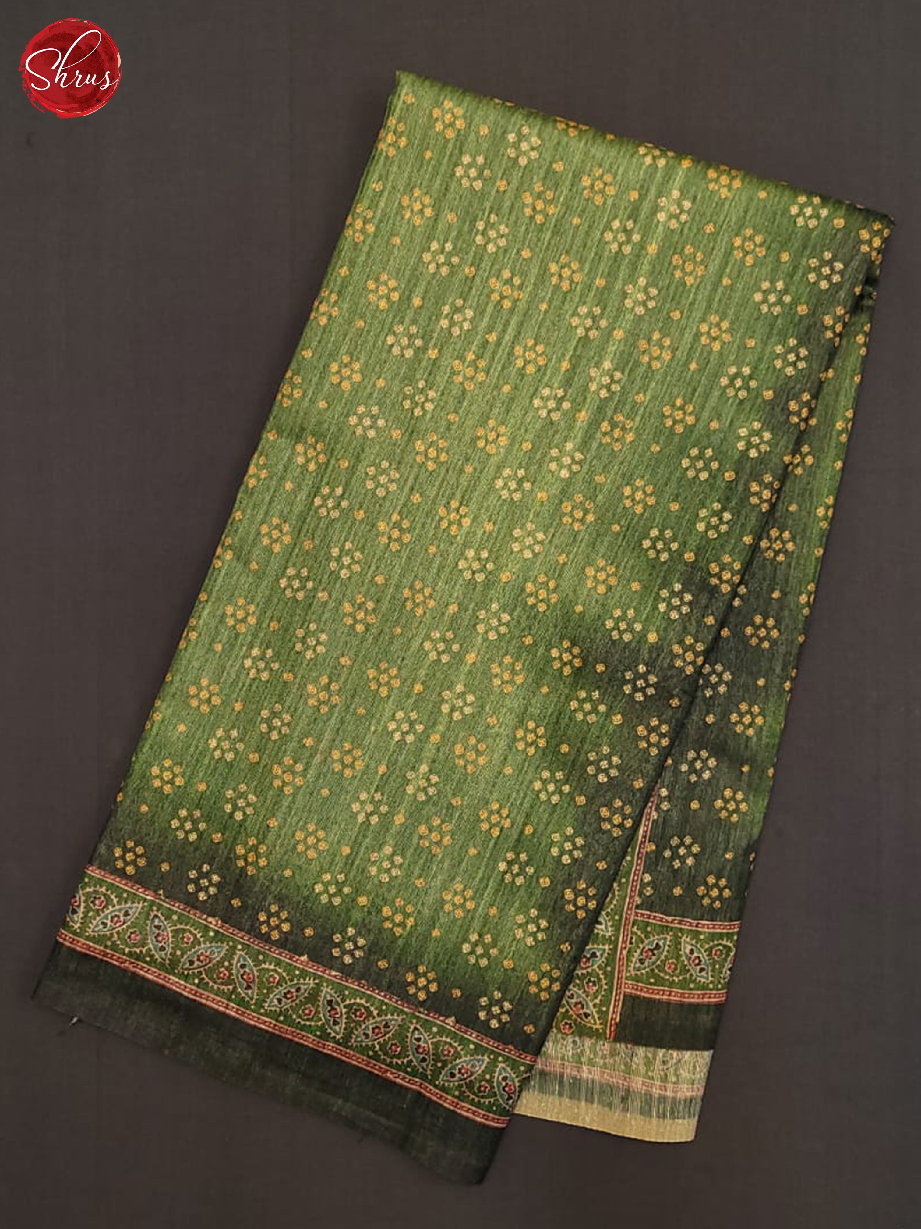 Green & Brown - Semi Gadwal Saree - Shop on ShrusEternity.com