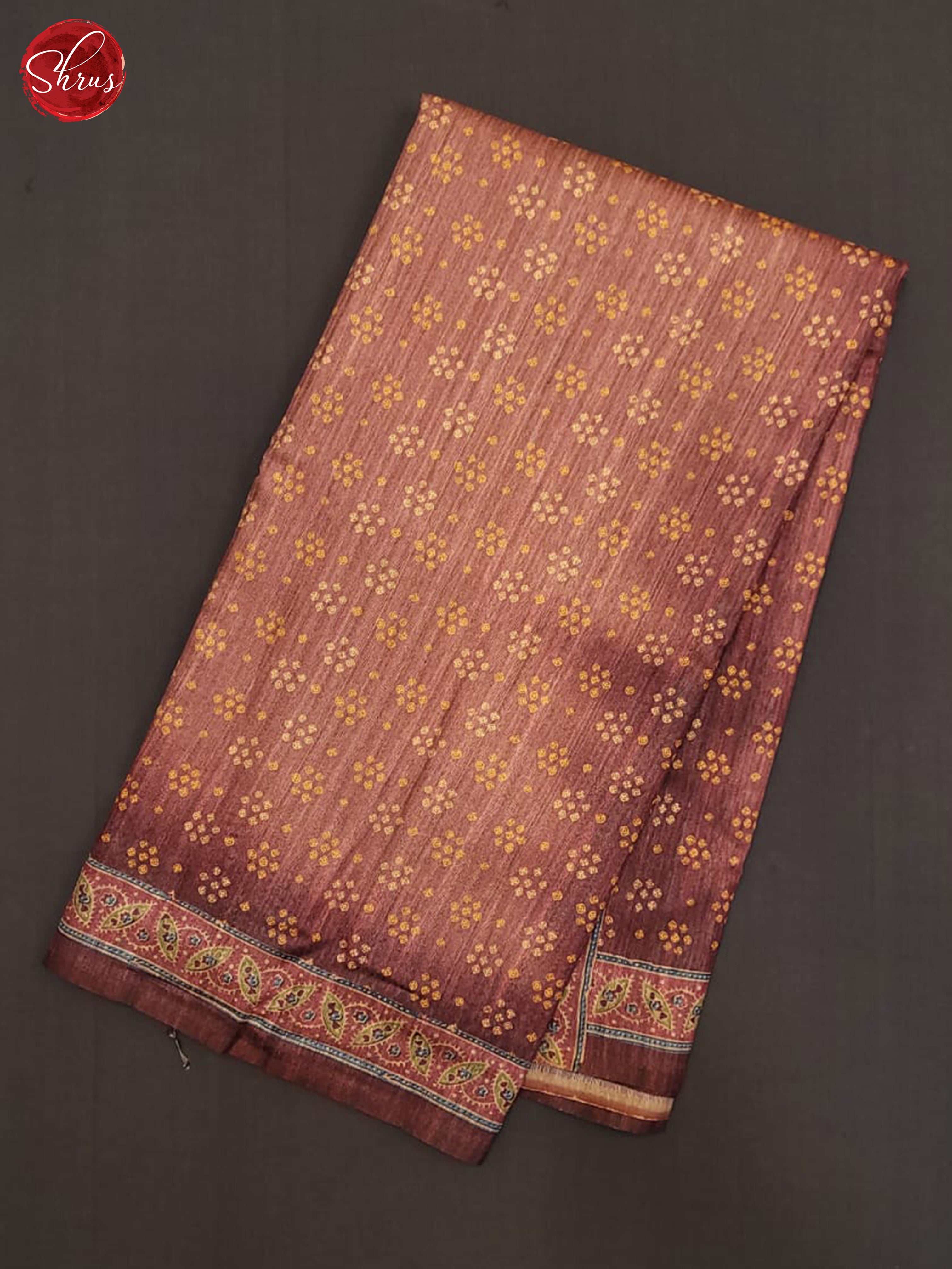 Onion Pink & Brown - Semi Gadwal Saree - Shop on ShrusEternity.com