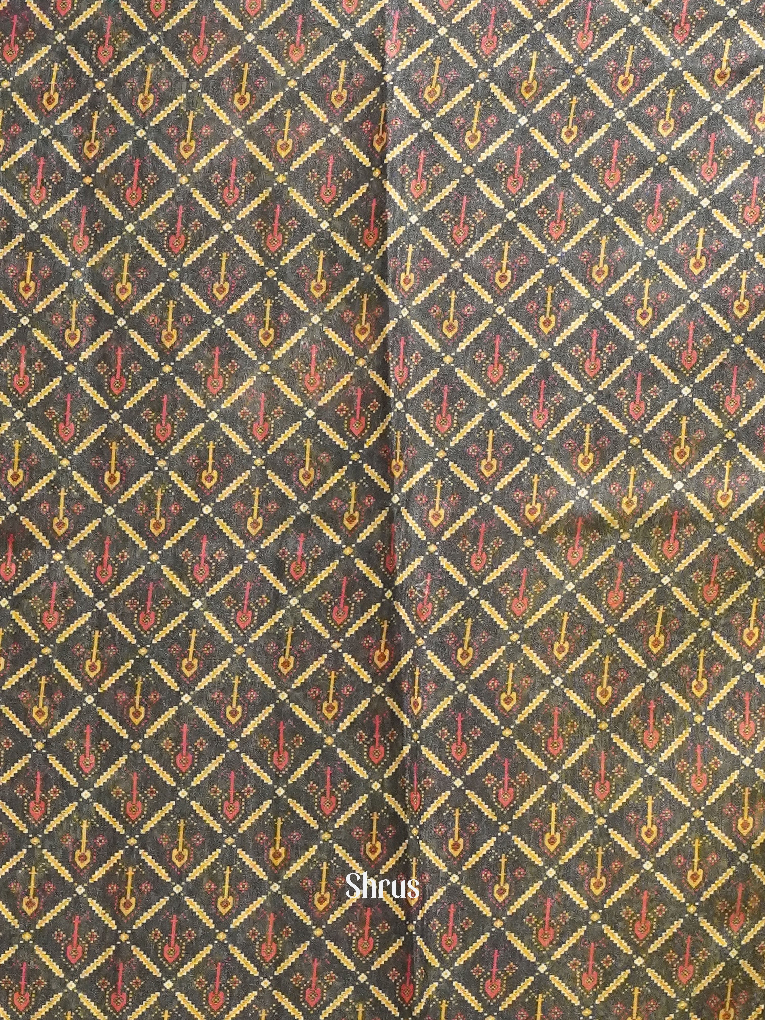 Light Blue & Blue - Semi Gicha Saree - Shop on ShrusEternity.com