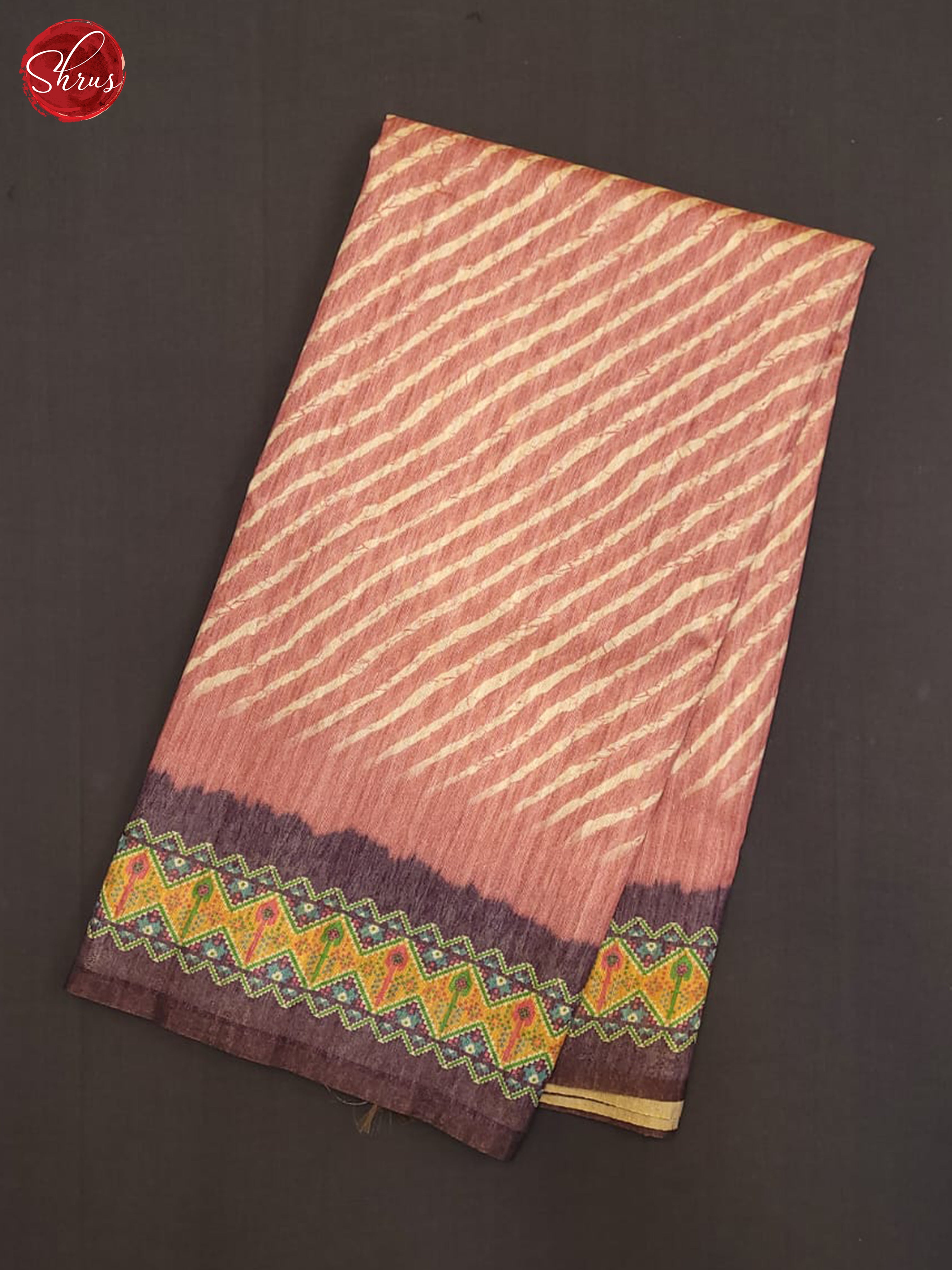 Pink & Purple - Semi gicha Saree - Shop on ShrusEternity.com