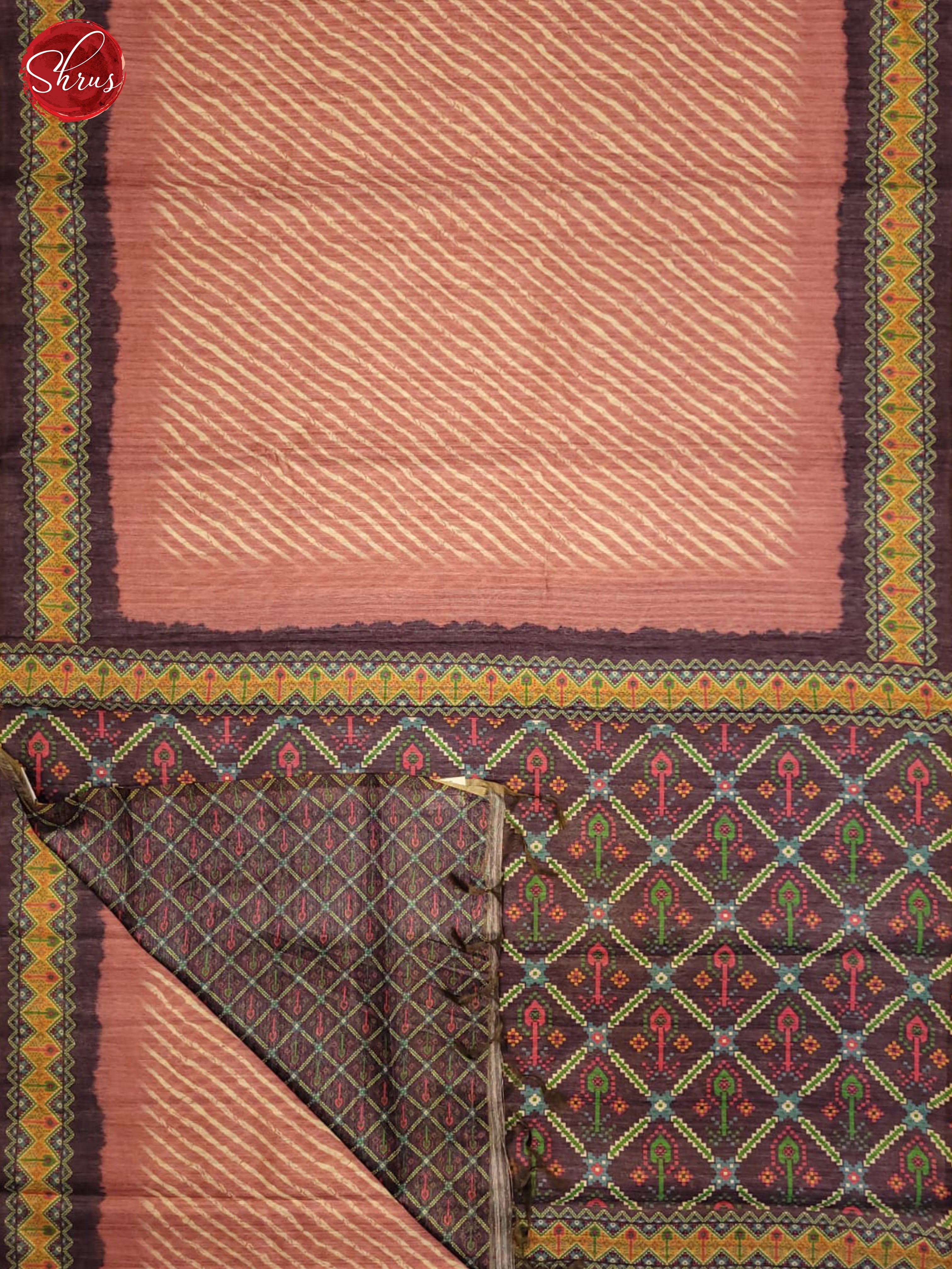 Pink & Purple - Semi gicha Saree - Shop on ShrusEternity.com