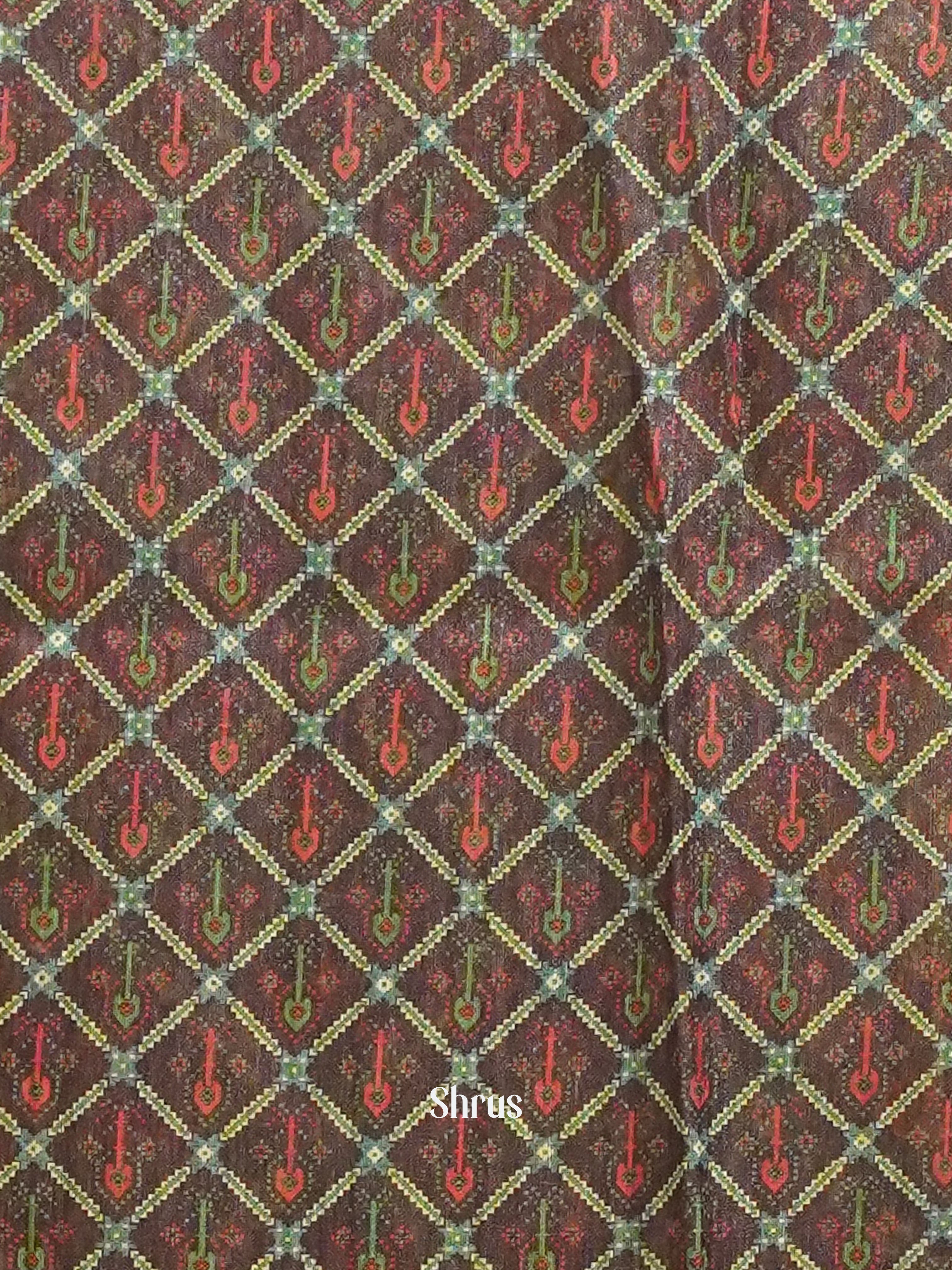 Pink & Purple - Semi gicha Saree - Shop on ShrusEternity.com