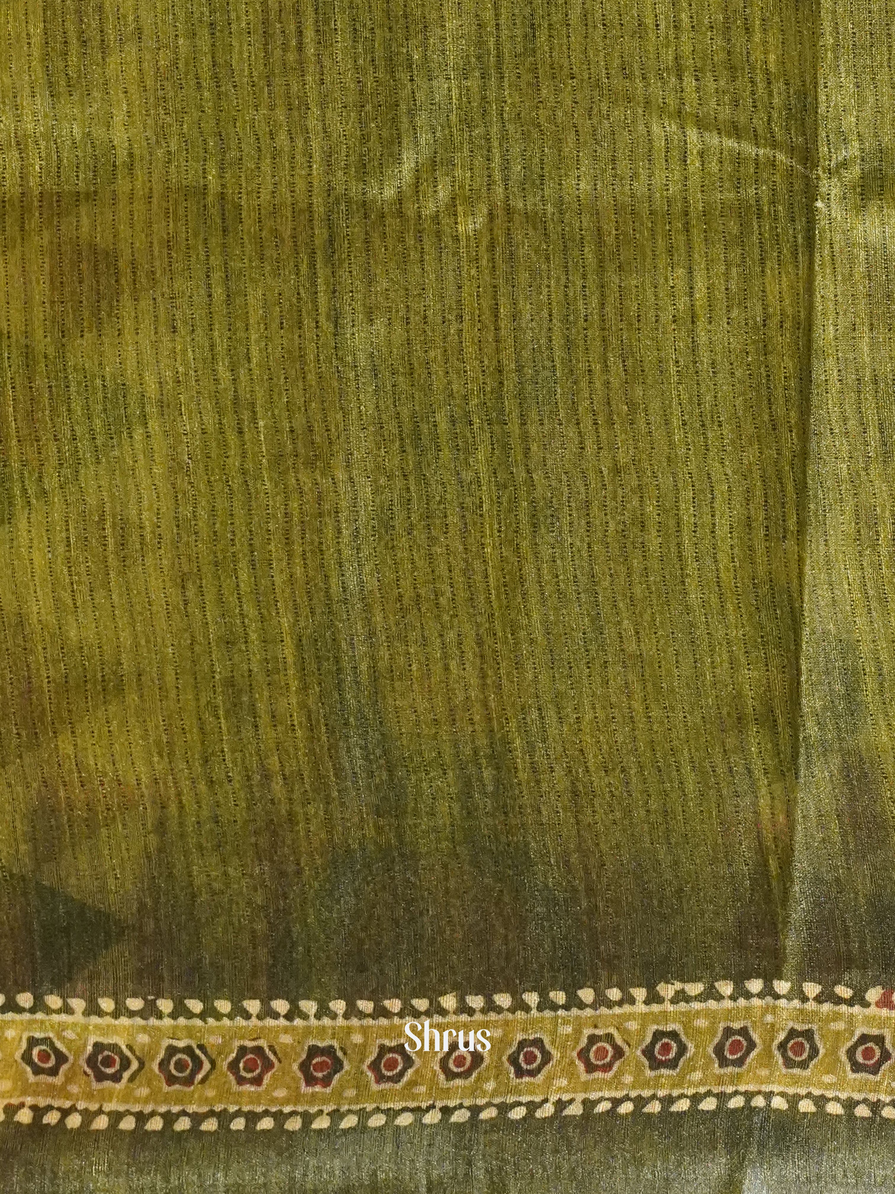 Green - Semi gicha Saree - Shop on ShrusEternity.com