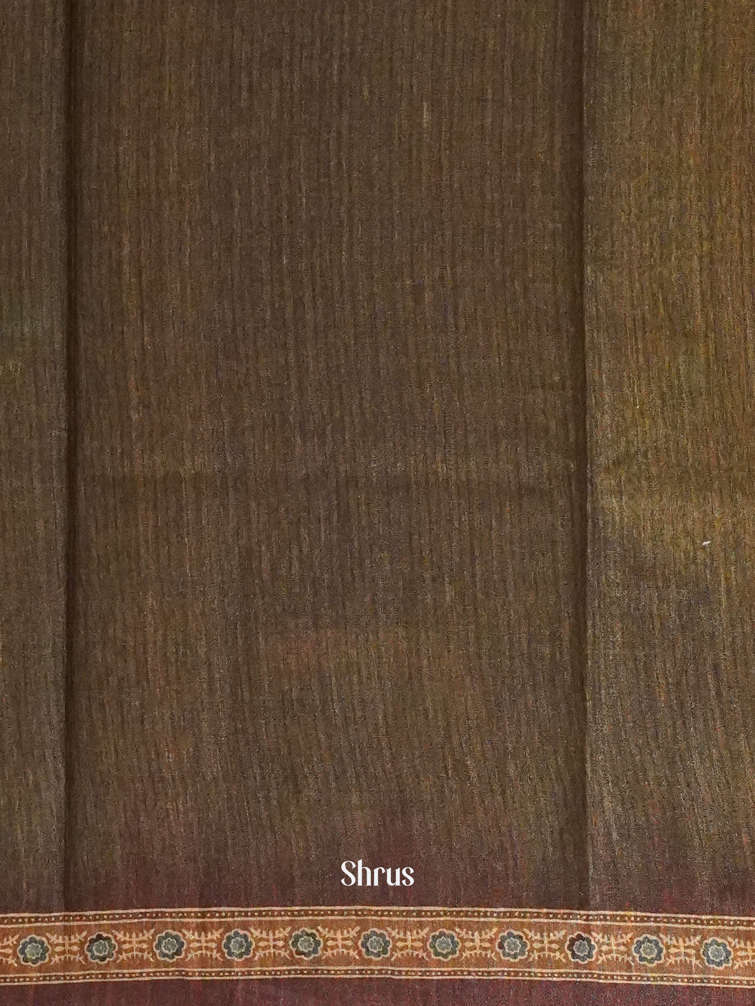 Dark Onion Pink & Brown - Semi gicha Saree - Shop on ShrusEternity.com